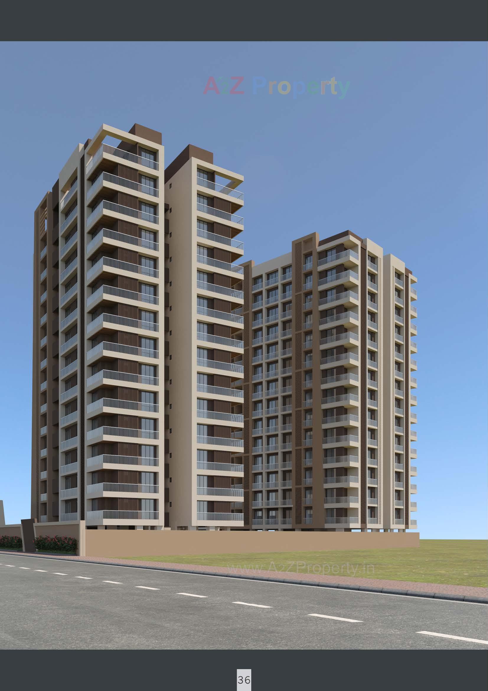 3D Elevation of real estate project The Grand Malabar located at Rander, Surat, Gujarat