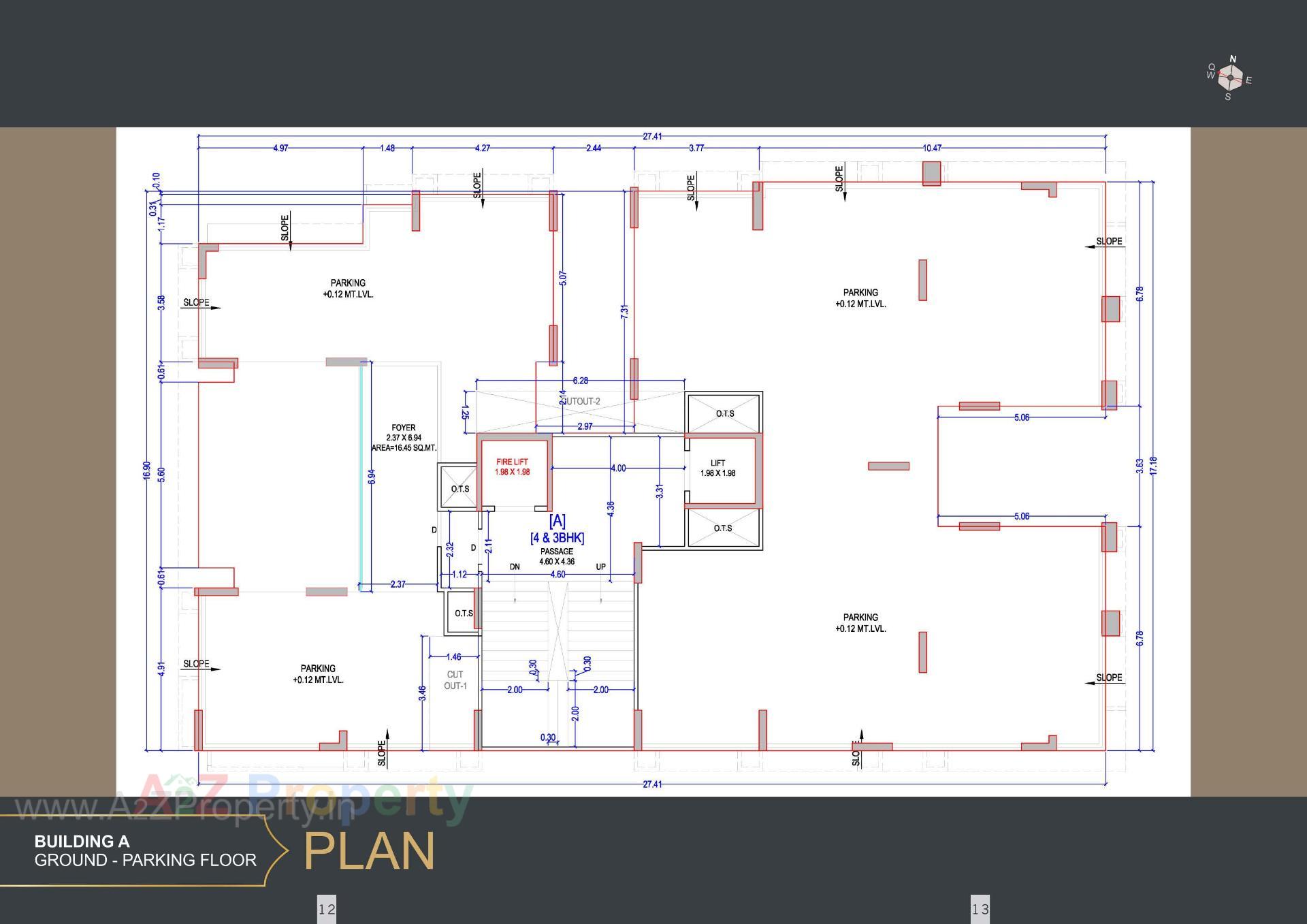 Layout of real estate project The Grand Malabar located at Rander, Surat, Gujarat