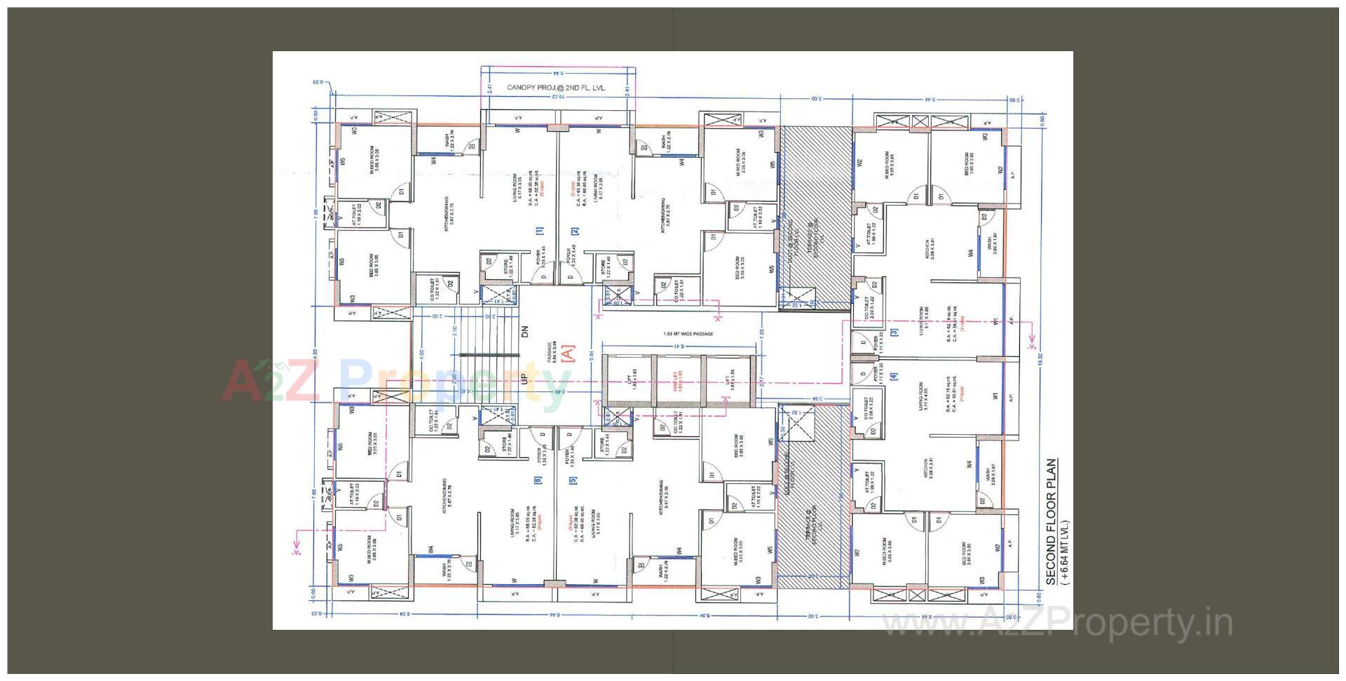 Layout of real estate project The Great Fourteen located at Sarthana, Surat, Gujarat