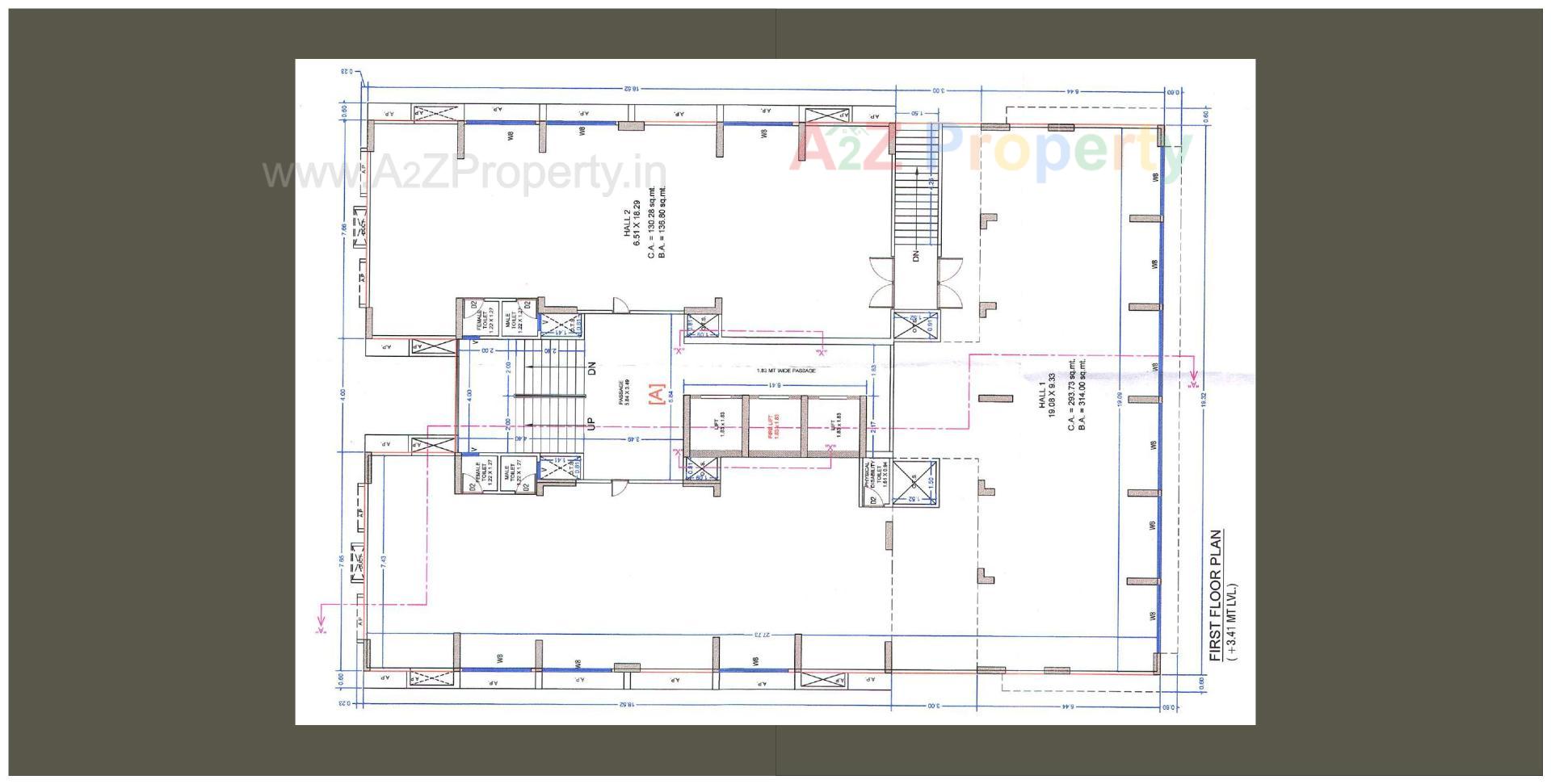 Layout of real estate project The Great Fourteen located at Sarthana, Surat, Gujarat
