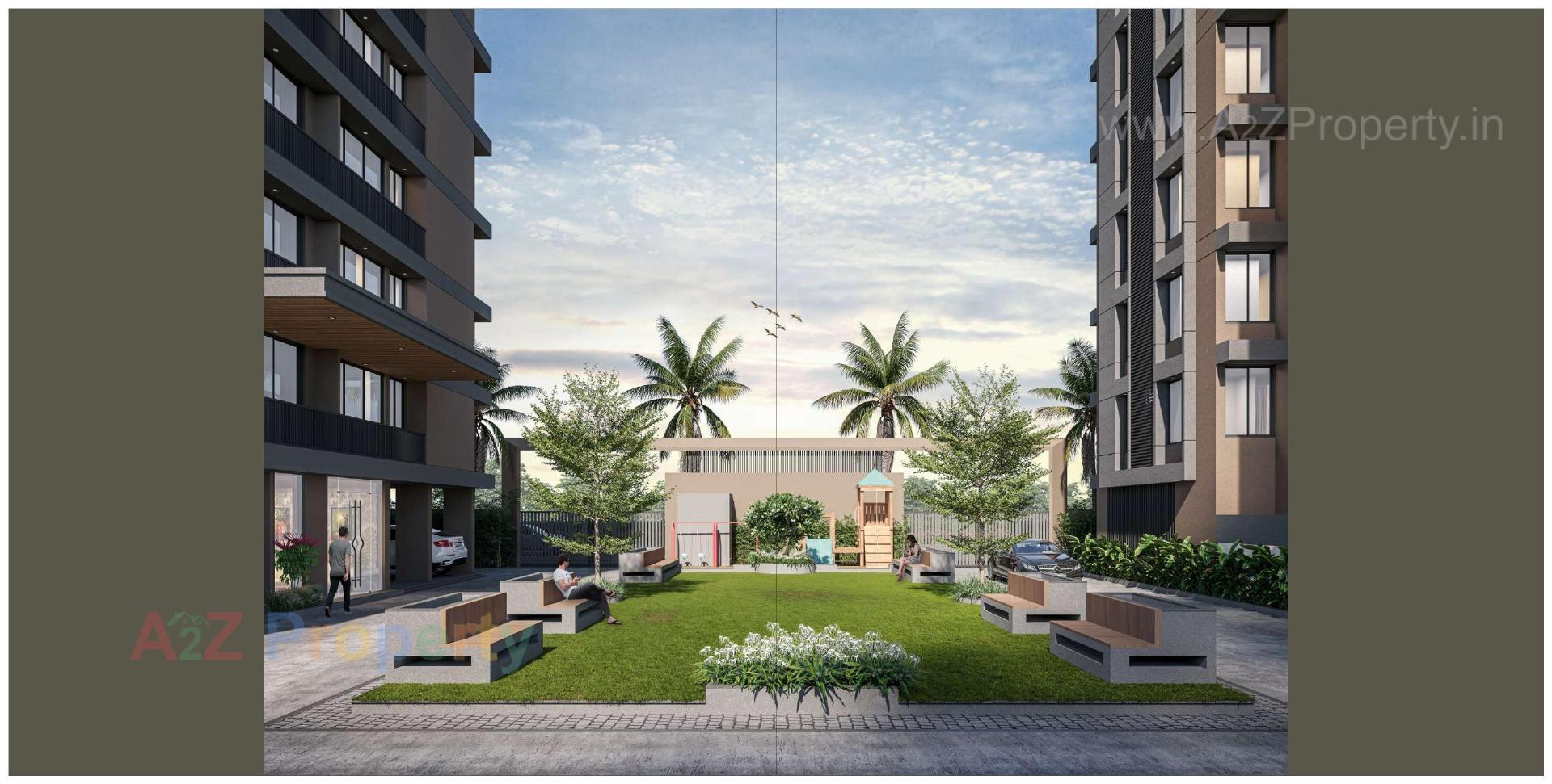 3D Elevation of real estate project The Great Fourteen located at Sarthana, Surat, Gujarat