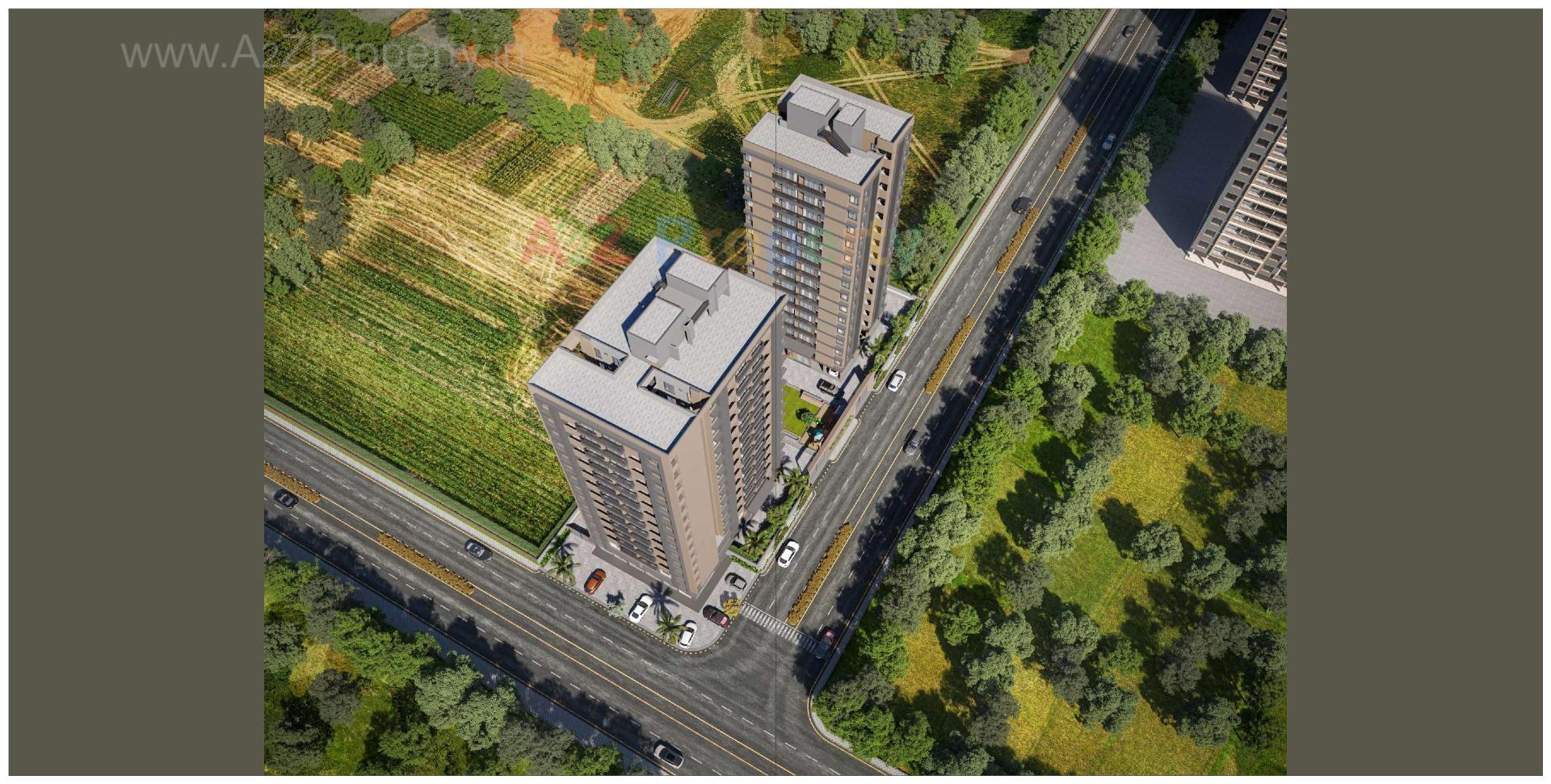 3D Elevation of real estate project The Great Fourteen located at Sarthana, Surat, Gujarat