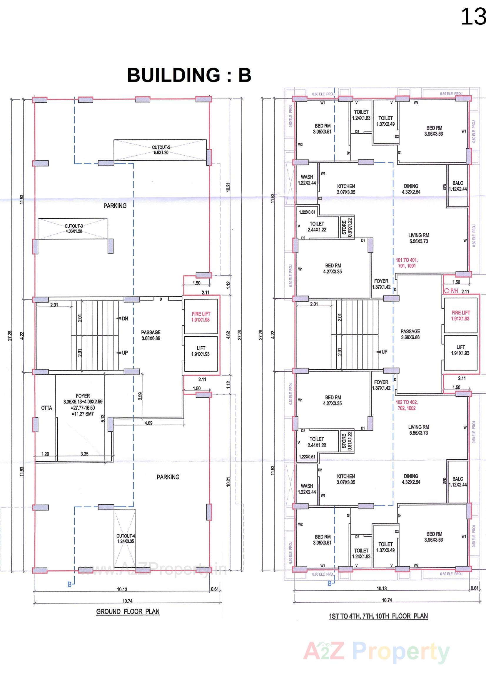 Layout of real estate project The Iconic located at Pal, Surat, Gujarat