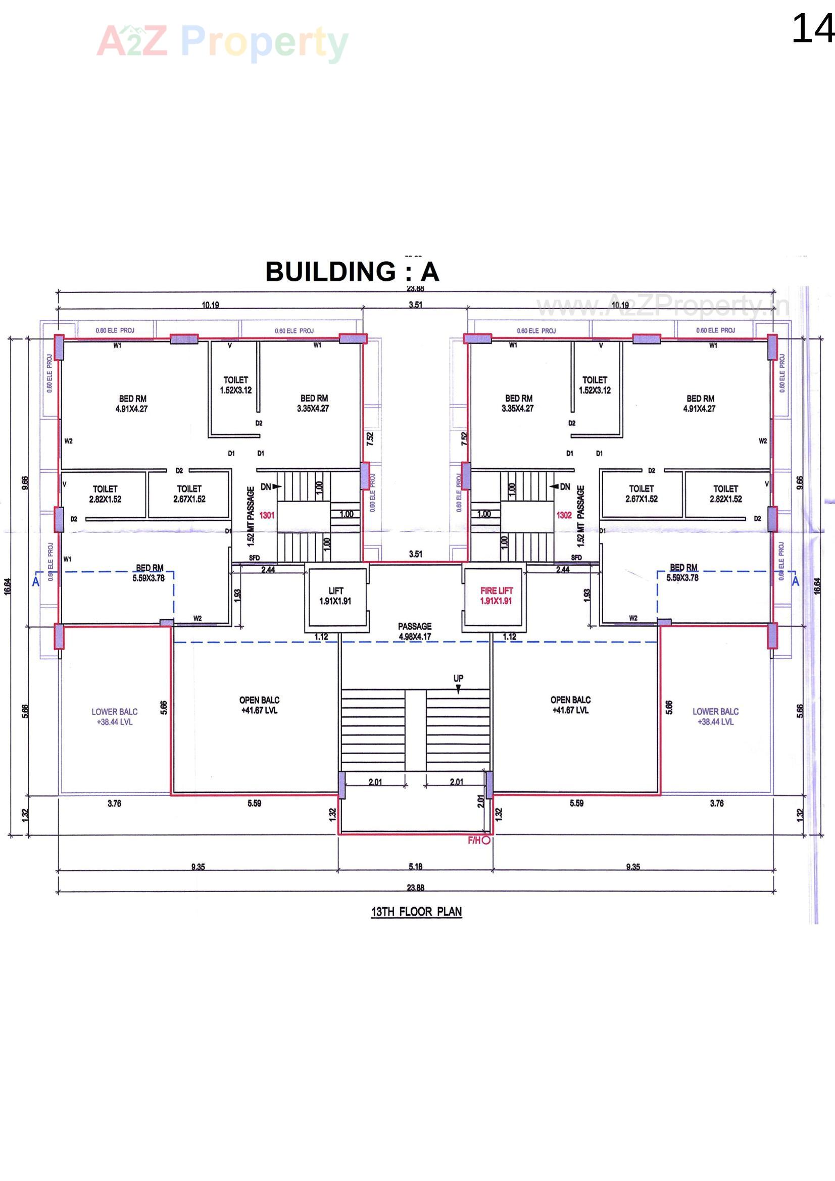 Layout of real estate project The Iconic located at Pal, Surat, Gujarat