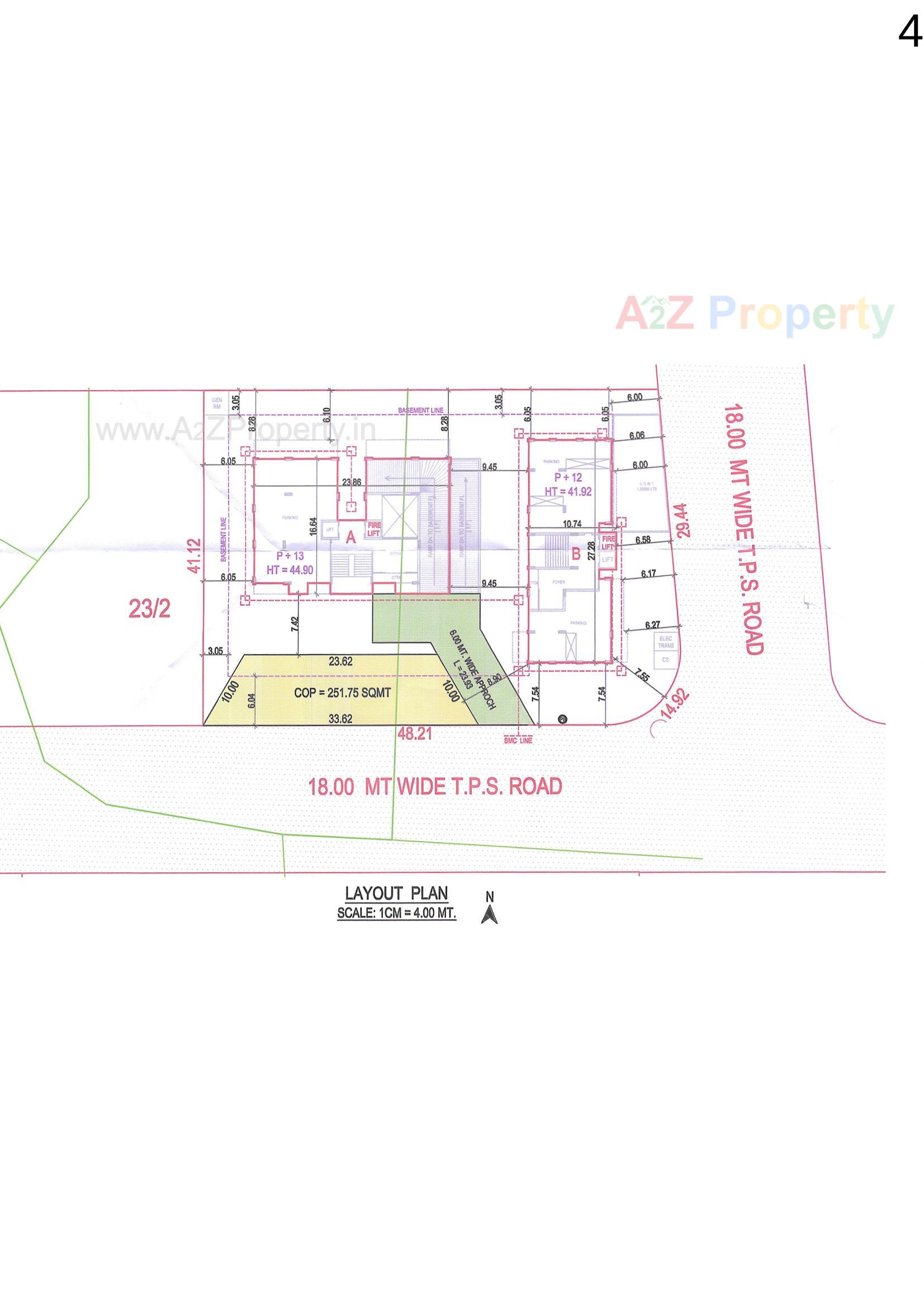 Layout of real estate project The Iconic located at Pal, Surat, Gujarat