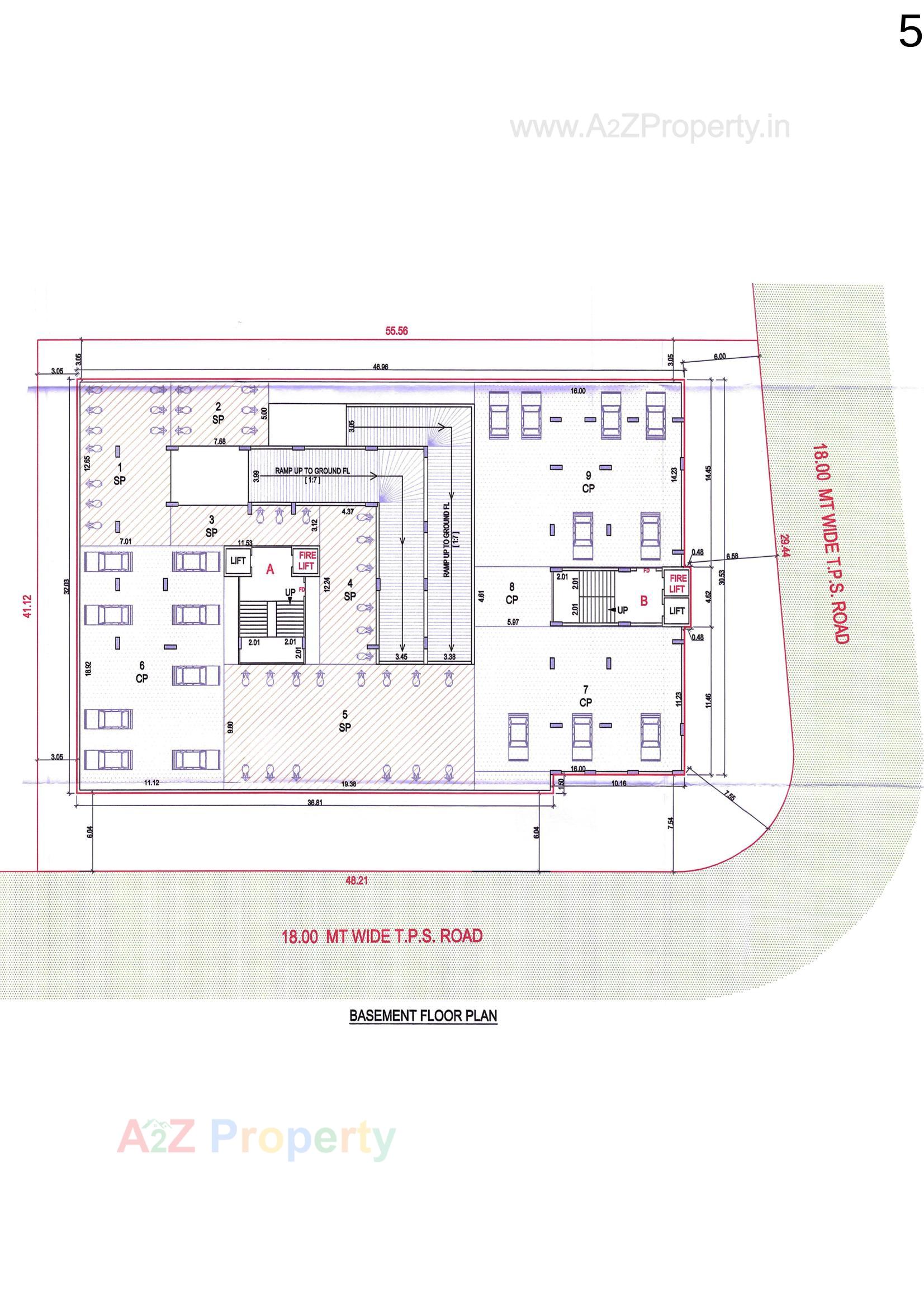 Layout of real estate project The Iconic located at Pal, Surat, Gujarat