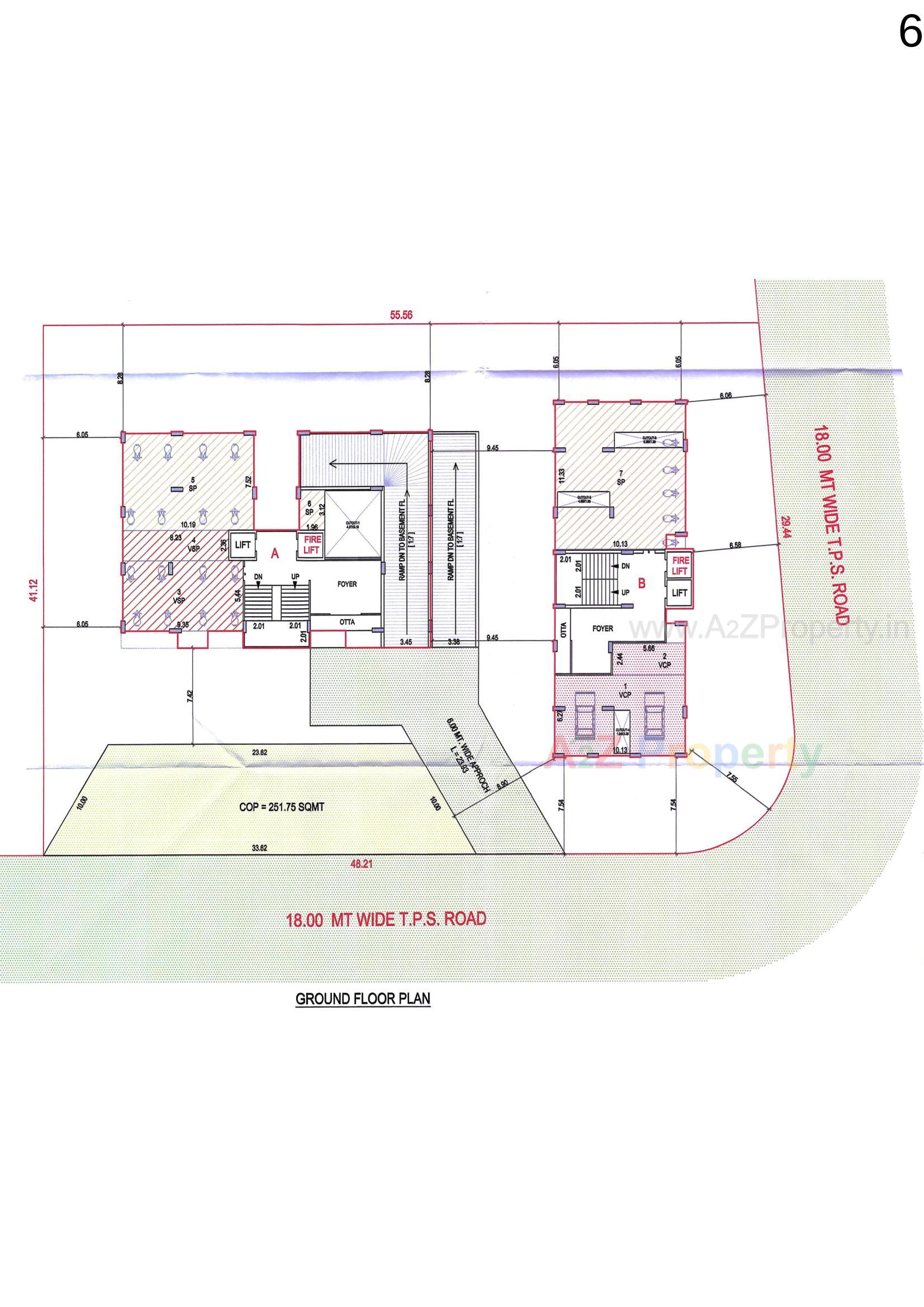 Layout of real estate project The Iconic located at Pal, Surat, Gujarat