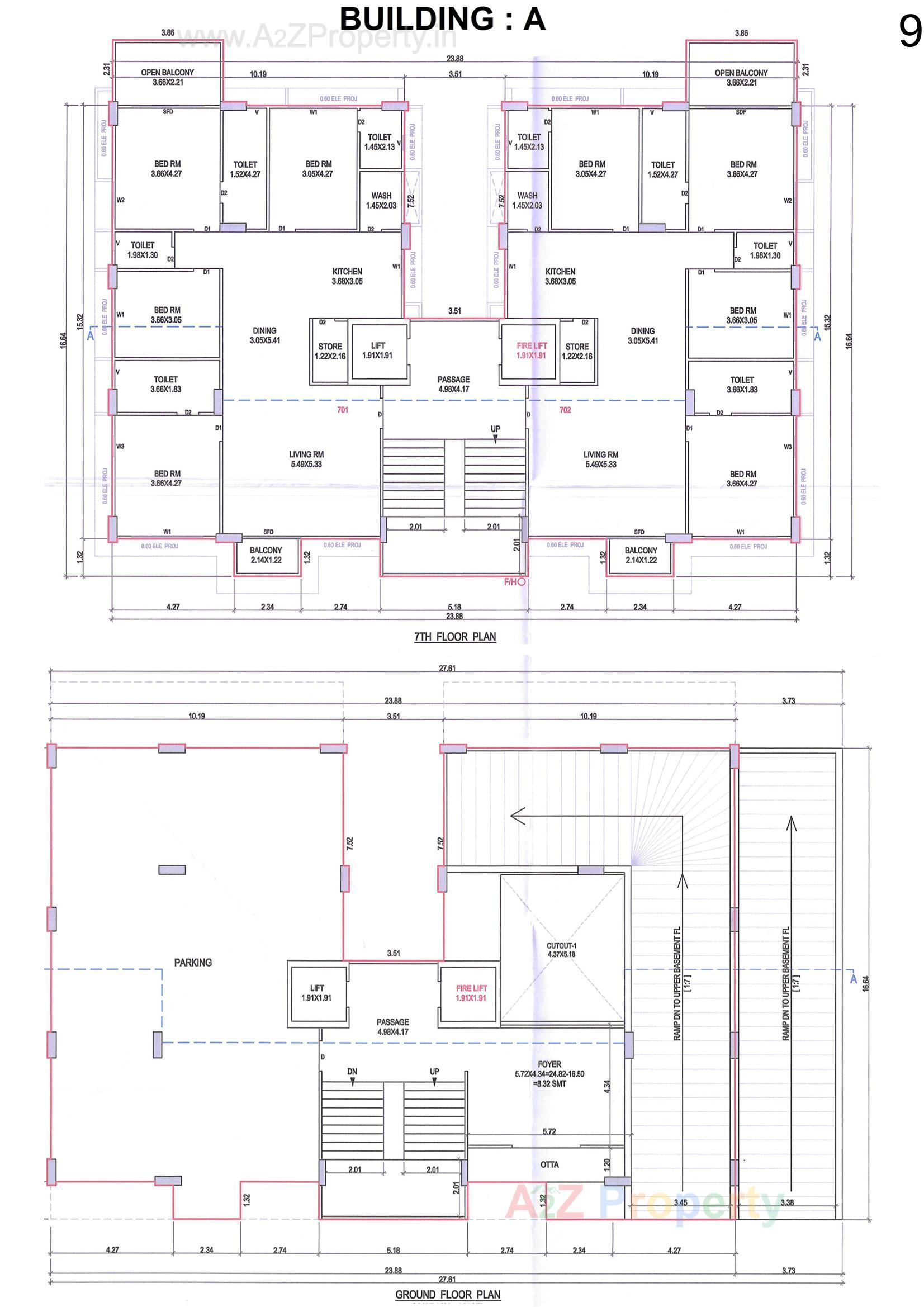 Layout of real estate project The Iconic located at Pal, Surat, Gujarat