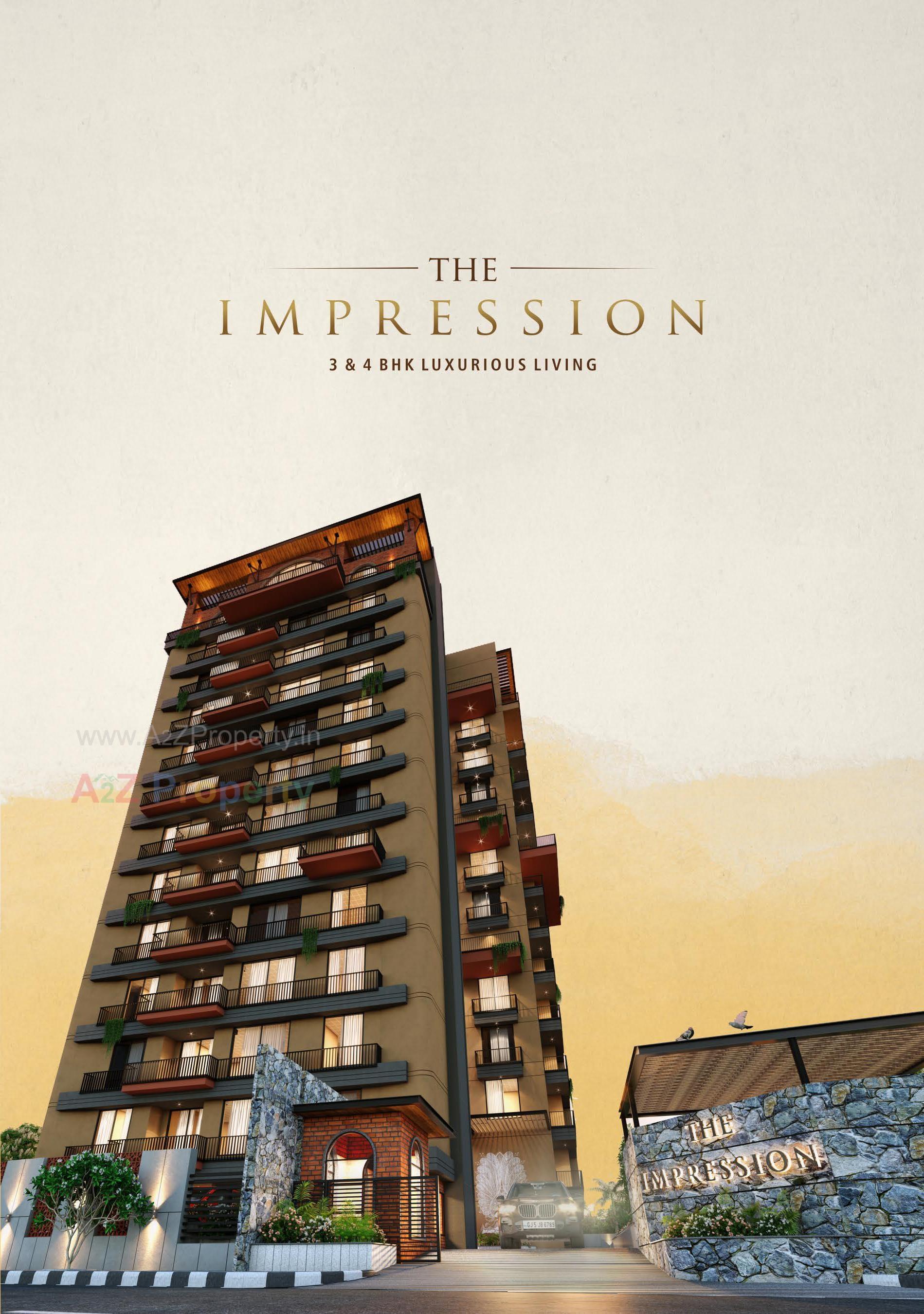 3D Elevation of real estate project The Impression located at Pal, Surat, Gujarat