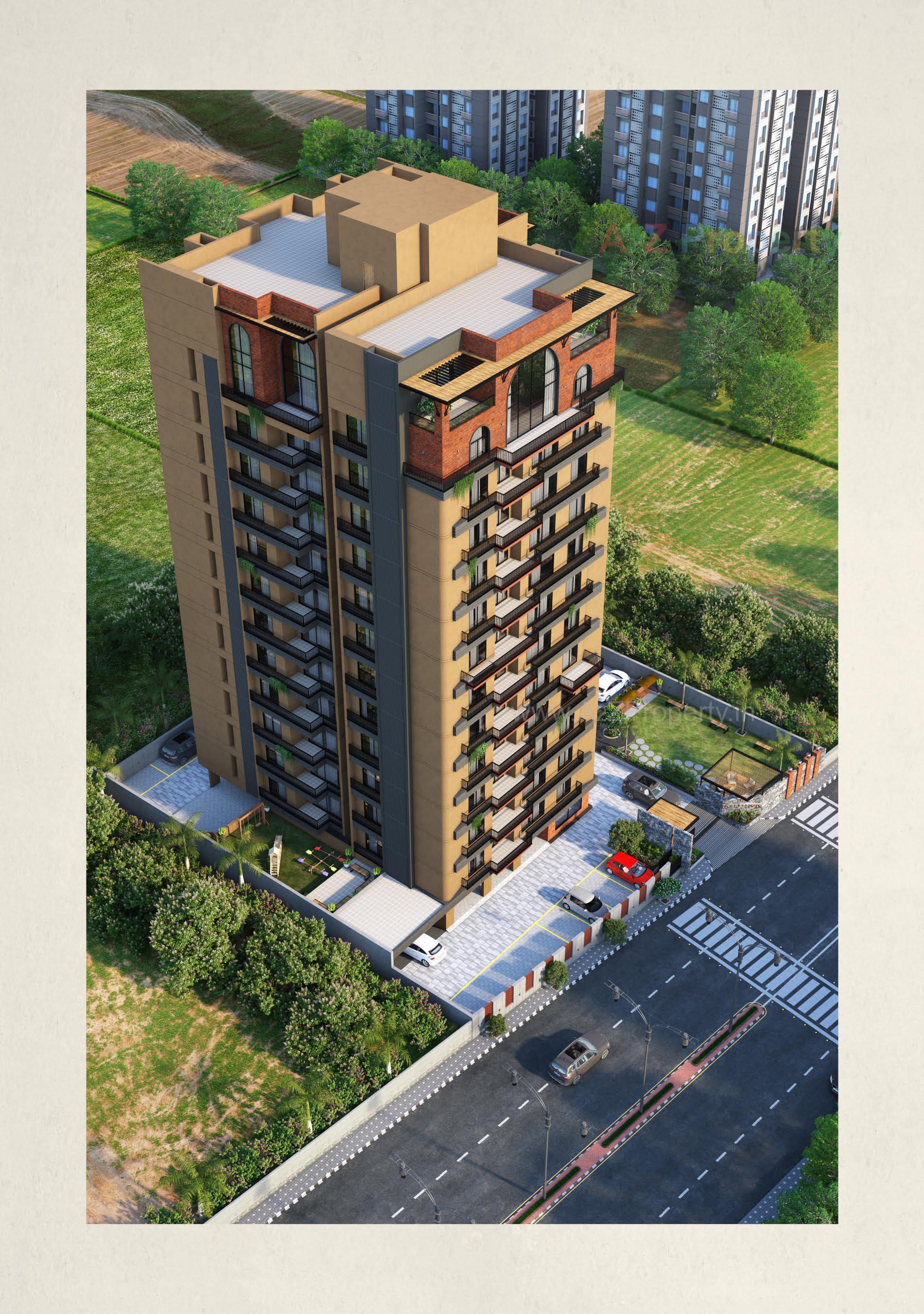 3D Elevation of real estate project The Impression located at Pal, Surat, Gujarat