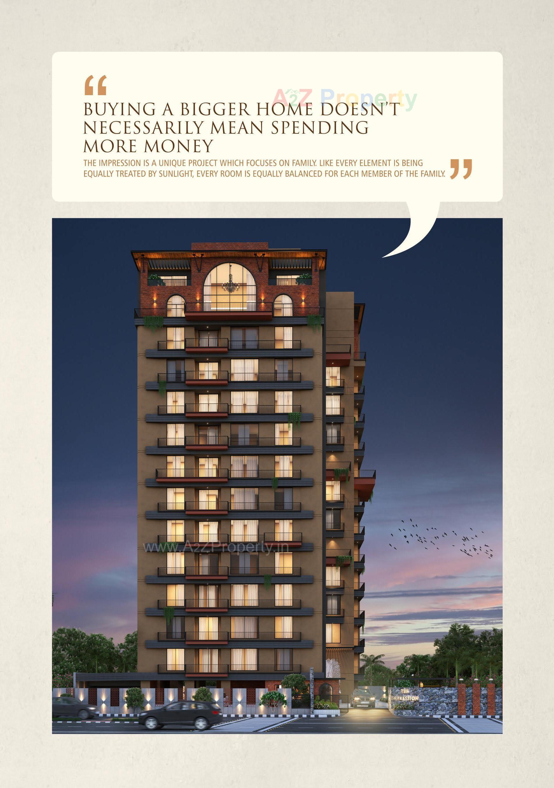 3D Elevation of real estate project The Impression located at Pal, Surat, Gujarat