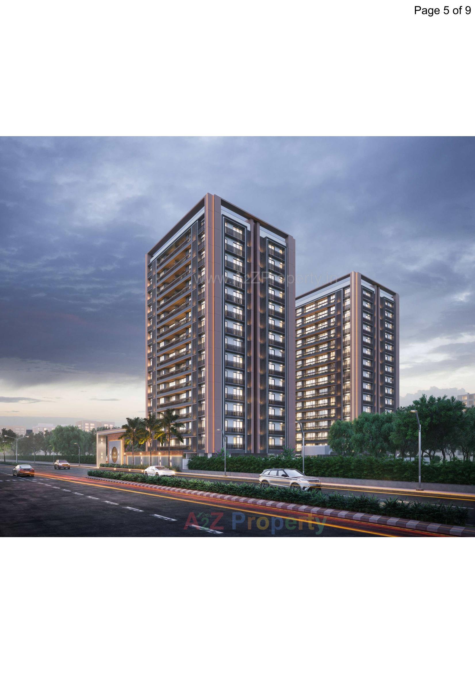 3D Elevation of real estate project The Legacy located at Jahangirabad, Surat, Gujarat