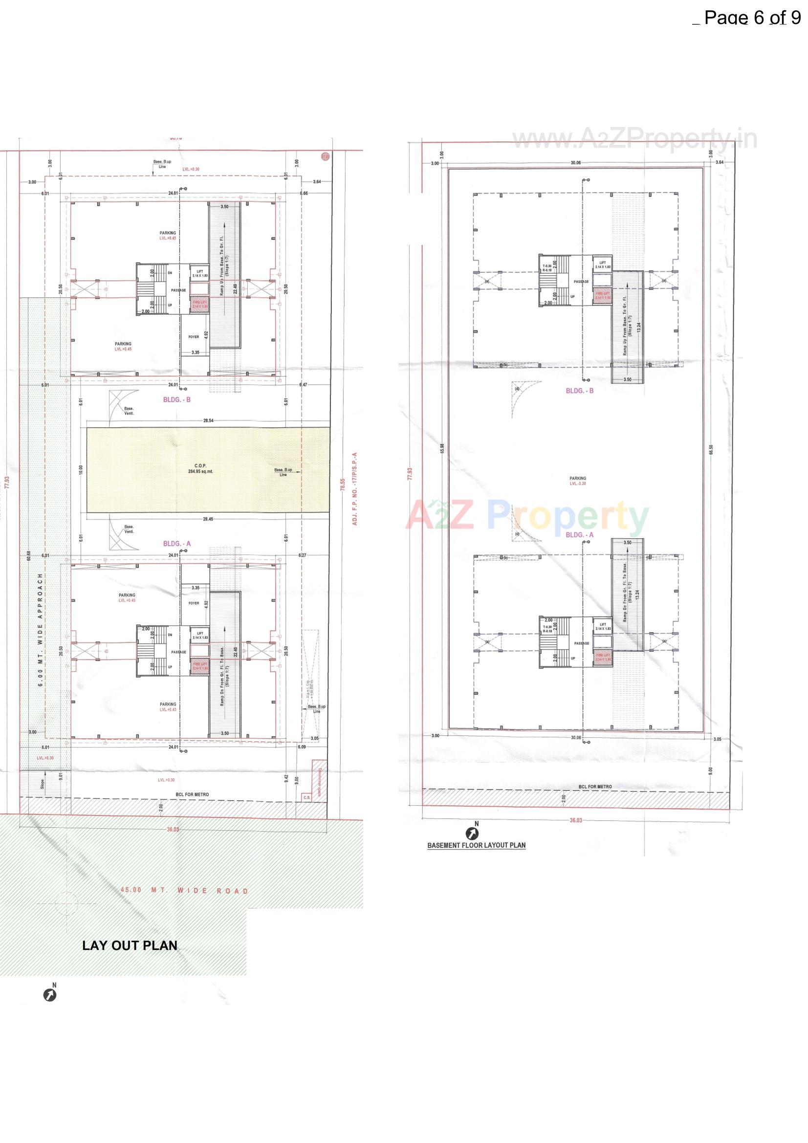 Layout of real estate project The Legacy located at Jahangirabad, Surat, Gujarat