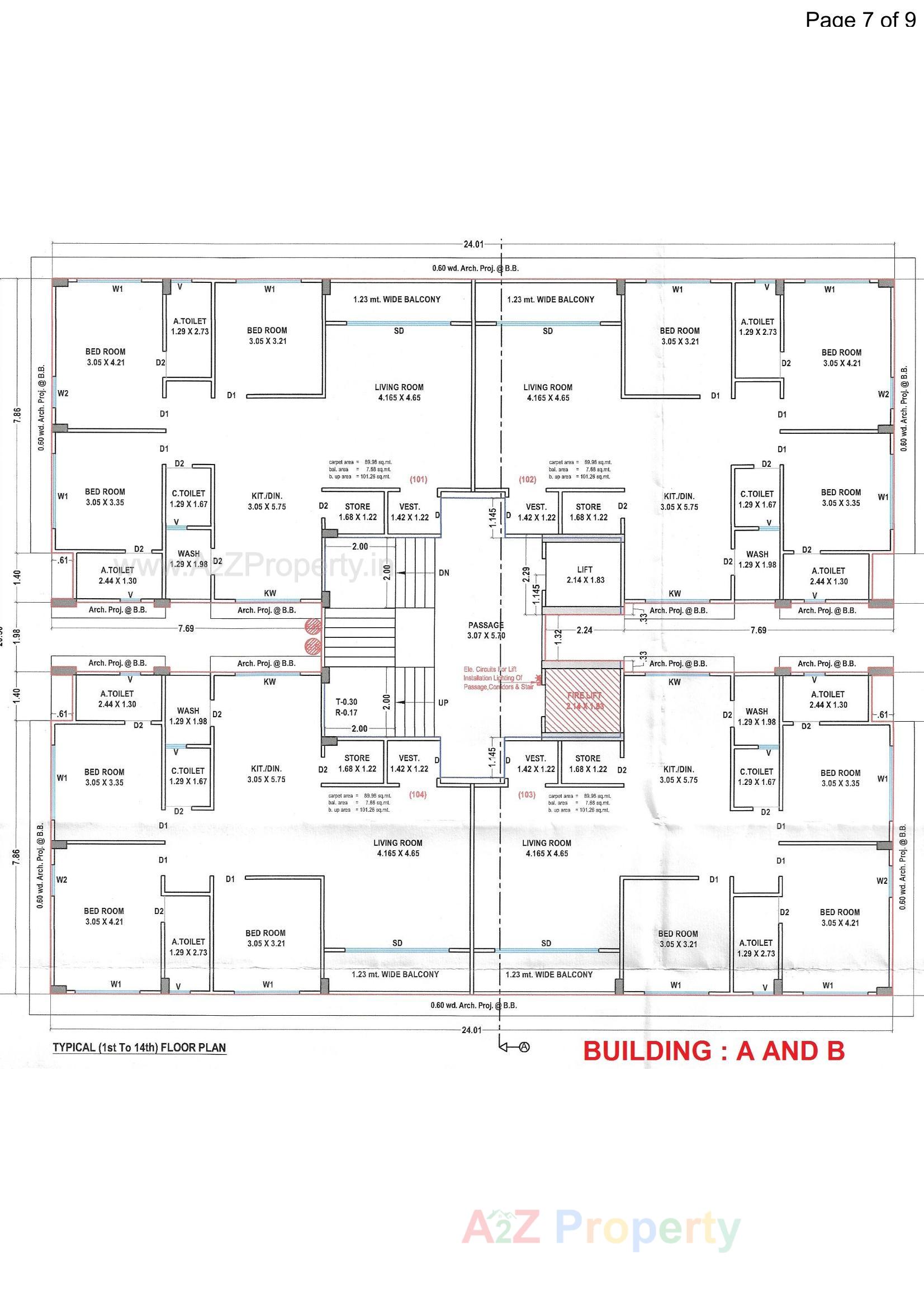 Layout of real estate project The Legacy located at Jahangirabad, Surat, Gujarat