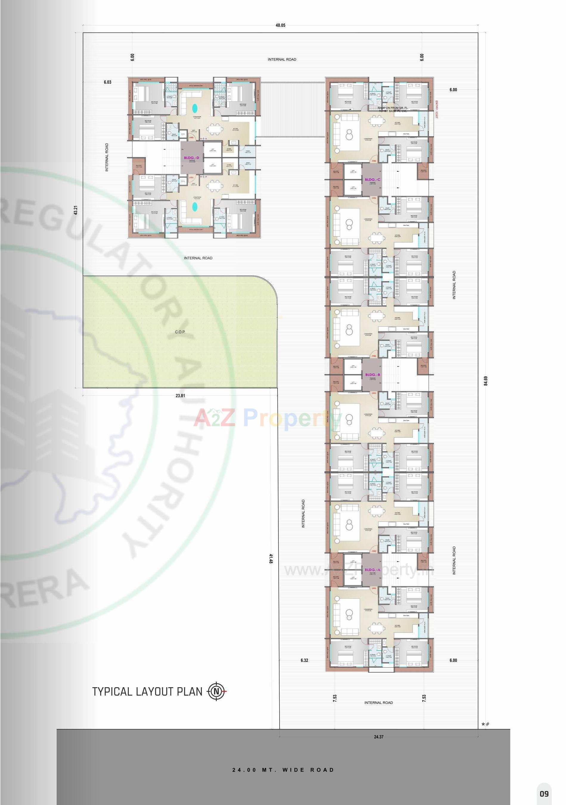 Layout of real estate project The Legacy located at Abhava, Surat, Gujarat