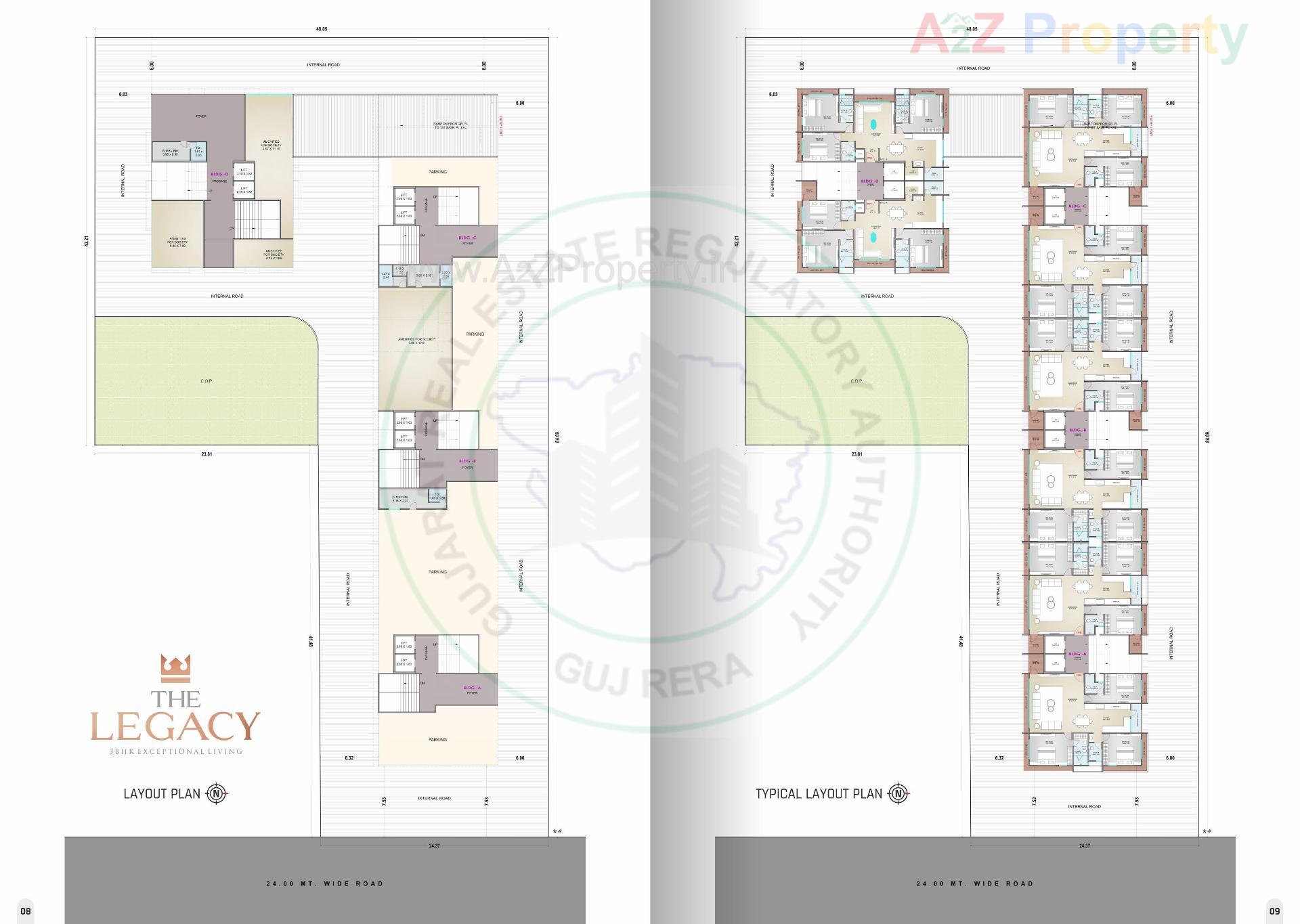 Layout of real estate project The Legacy located at Abhava, Surat, Gujarat