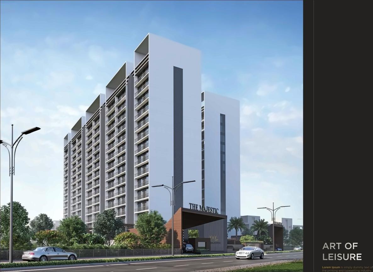3D Elevation of real estate project The Majestic located at Althan, Surat, Gujarat