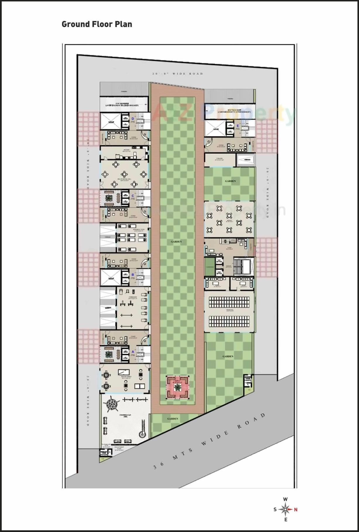Layout of real estate project The Majestic located at Althan, Surat, Gujarat