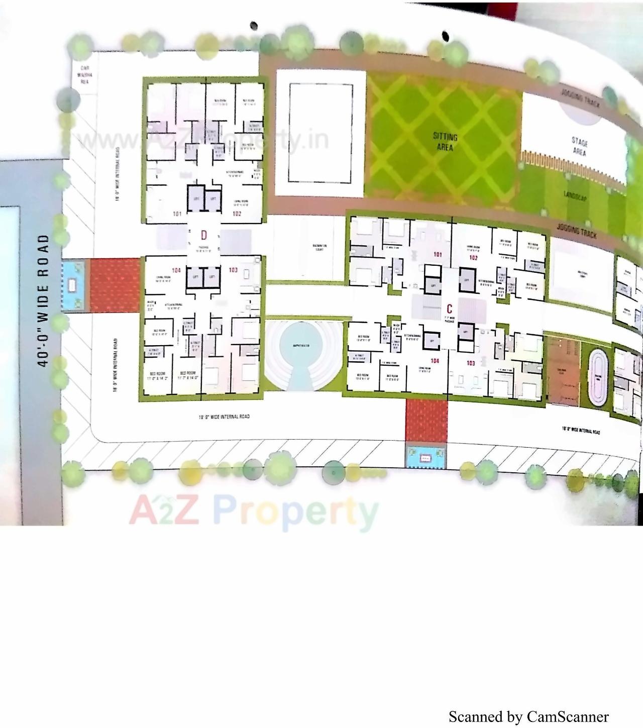 Layout of real estate project The Marina ( A,b ) located at Utran, Surat, Gujarat