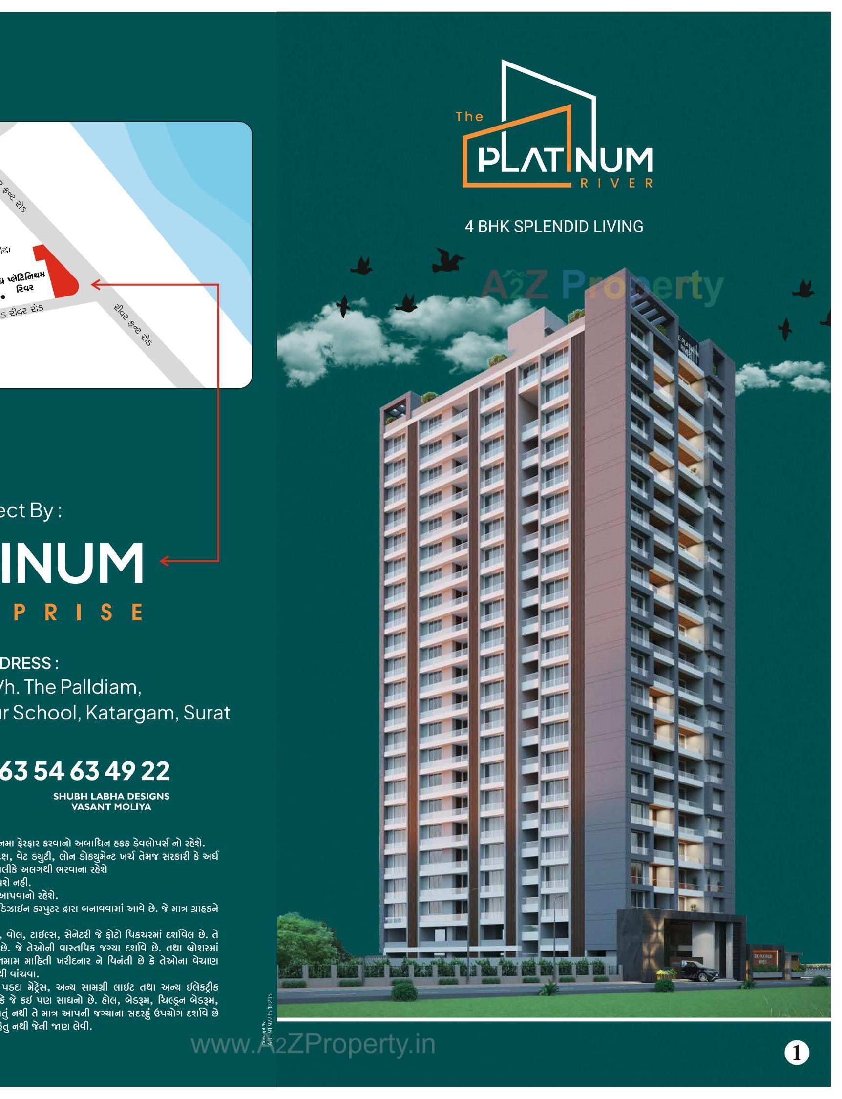 3D Elevation of real estate project The Platinum River located at Ka, Surat, Gujarat
