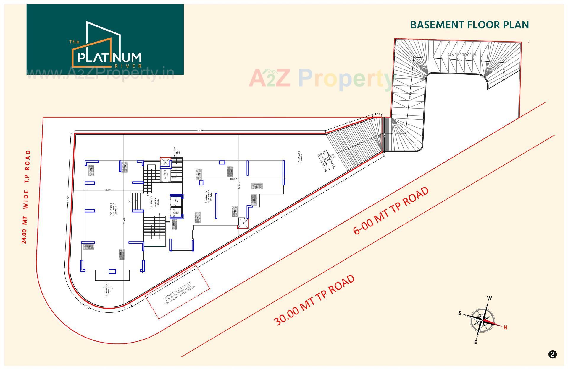 Layout of real estate project The Platinum River located at Ka, Surat, Gujarat