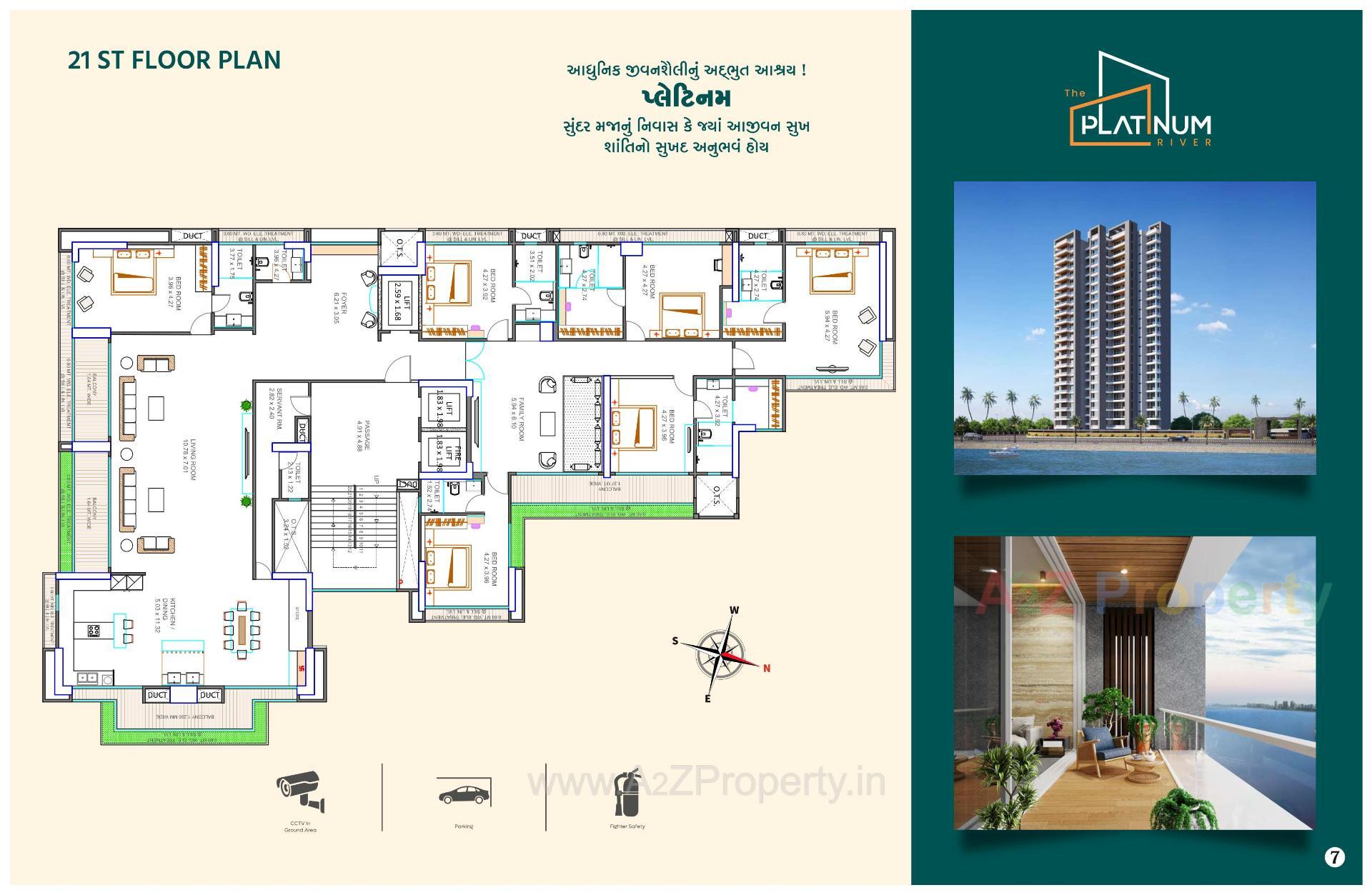 Layout of real estate project The Platinum River located at Ka, Surat, Gujarat