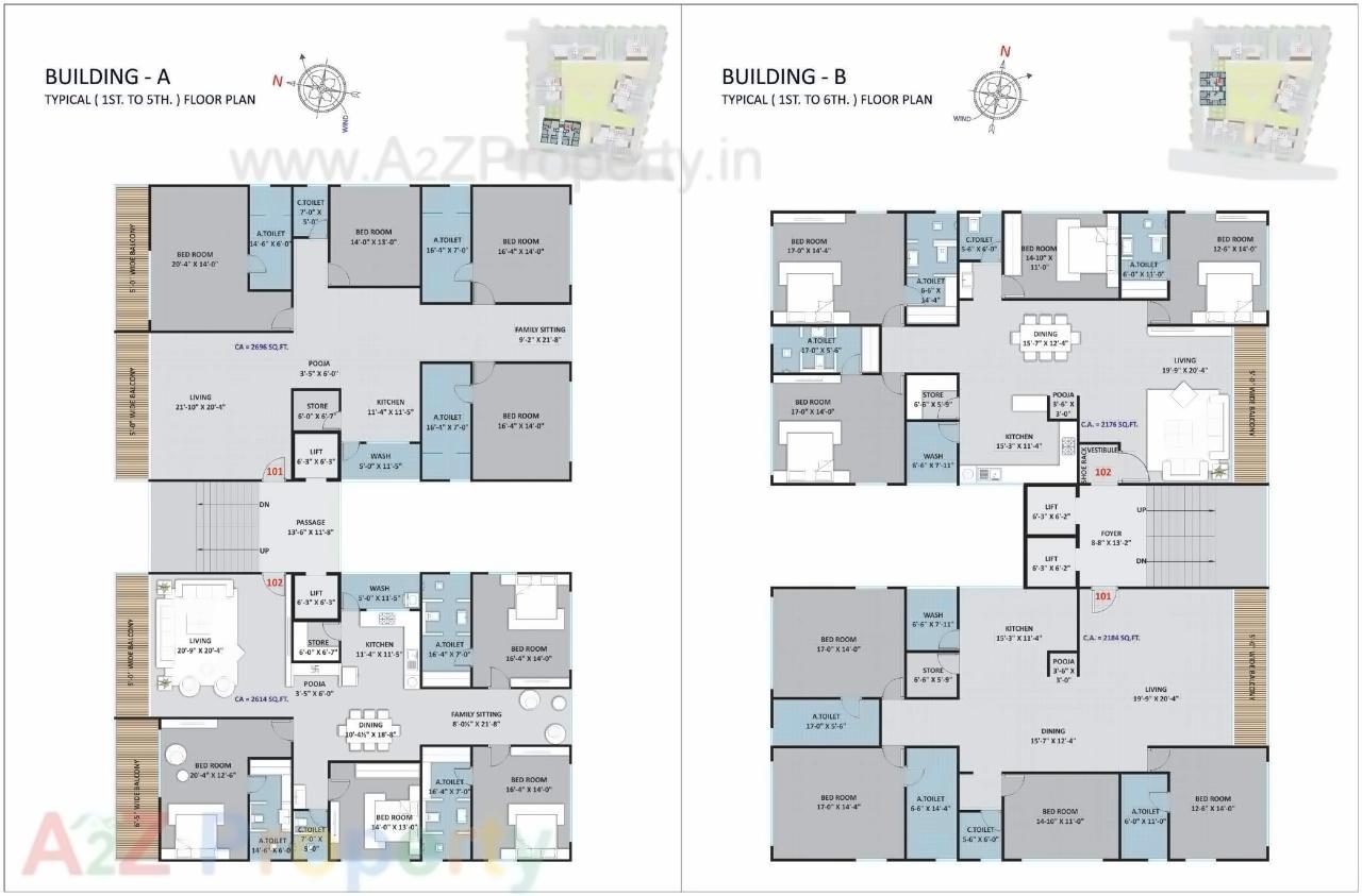 Layout of real estate project The Polaris Avenue located at Vesu, Surat, Gujarat