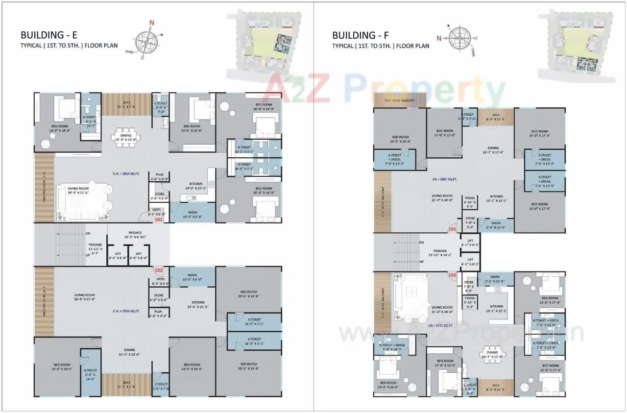 Layout of real estate project The Polaris Avenue located at Vesu, Surat, Gujarat