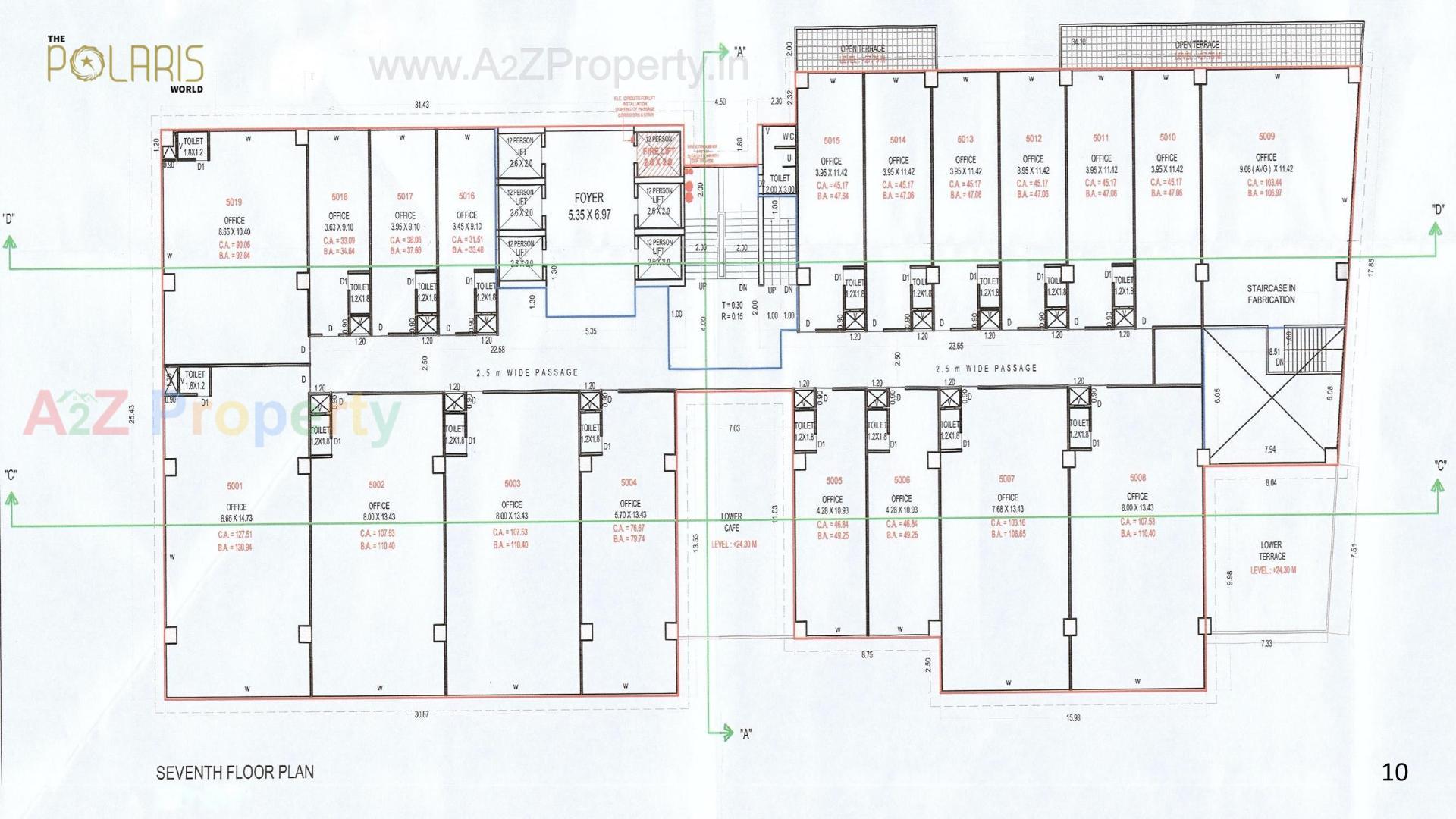 Layout of real estate project The Polaris World located at Surat, Surat, Gujarat