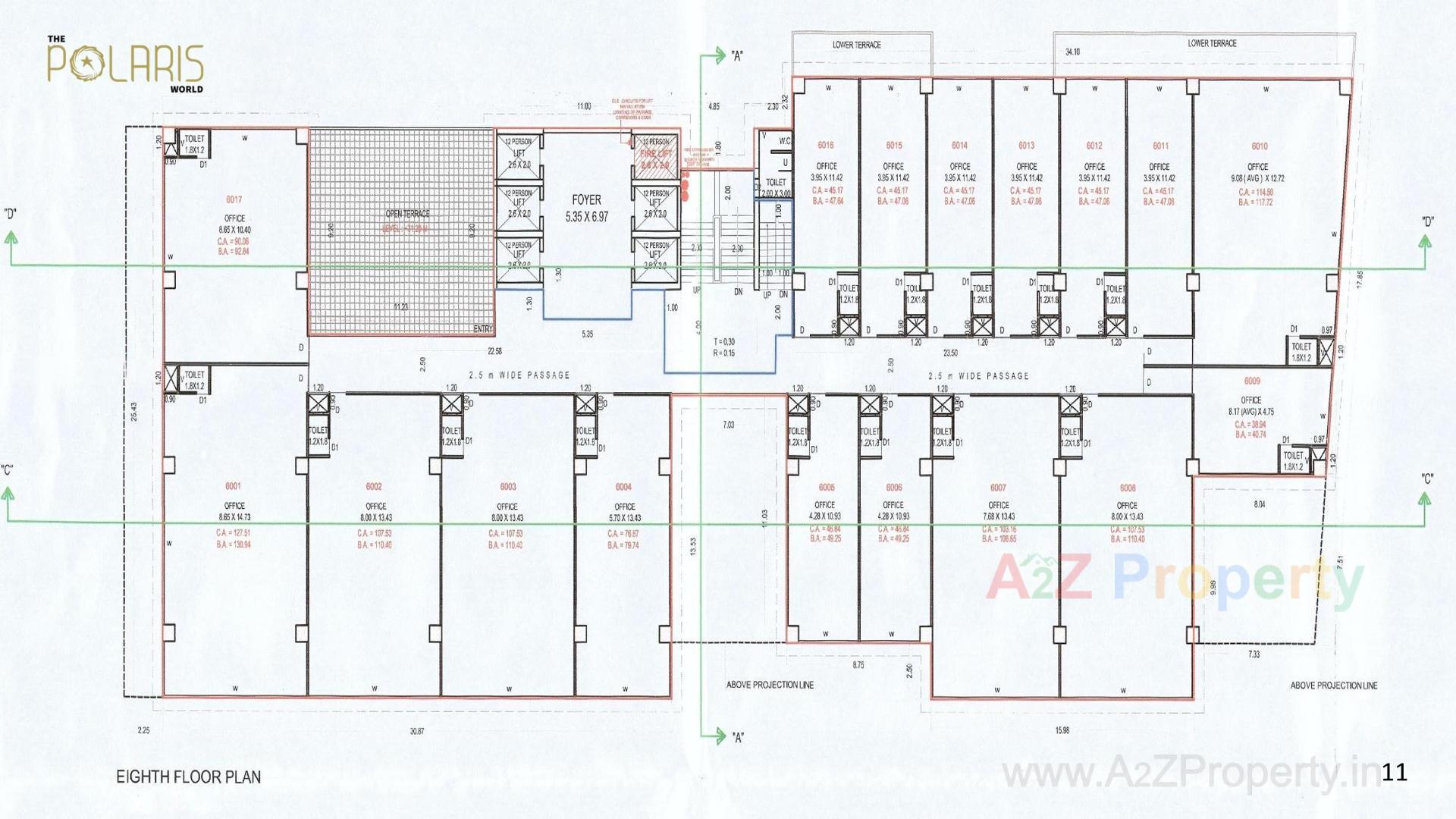 Layout of real estate project The Polaris World located at Surat, Surat, Gujarat