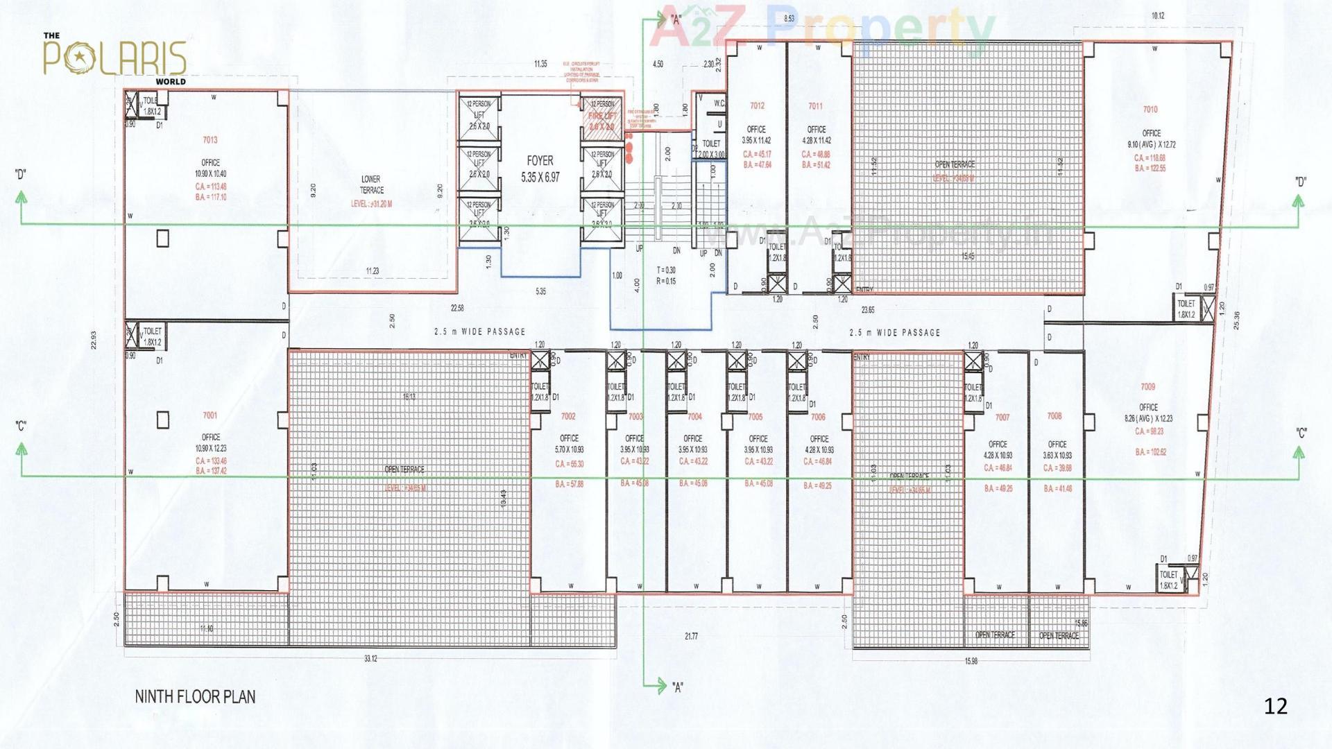 Layout of real estate project The Polaris World located at Surat, Surat, Gujarat