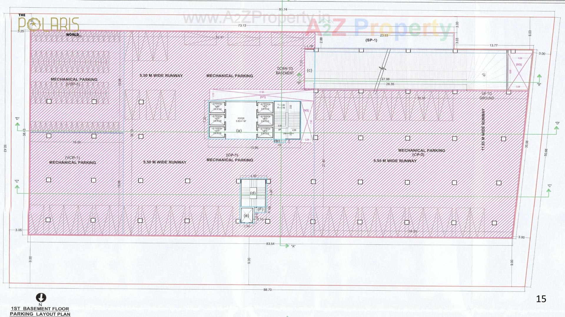 Layout of real estate project The Polaris World located at Surat, Surat, Gujarat
