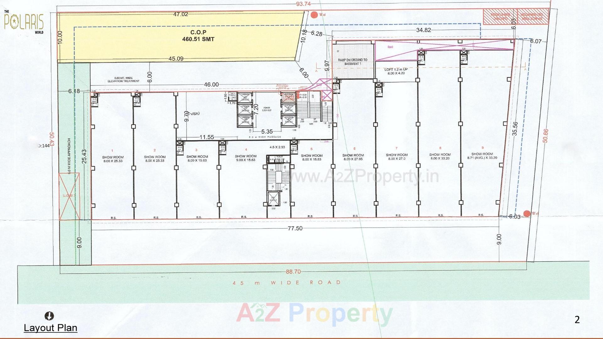 Layout of real estate project The Polaris World located at Surat, Surat, Gujarat