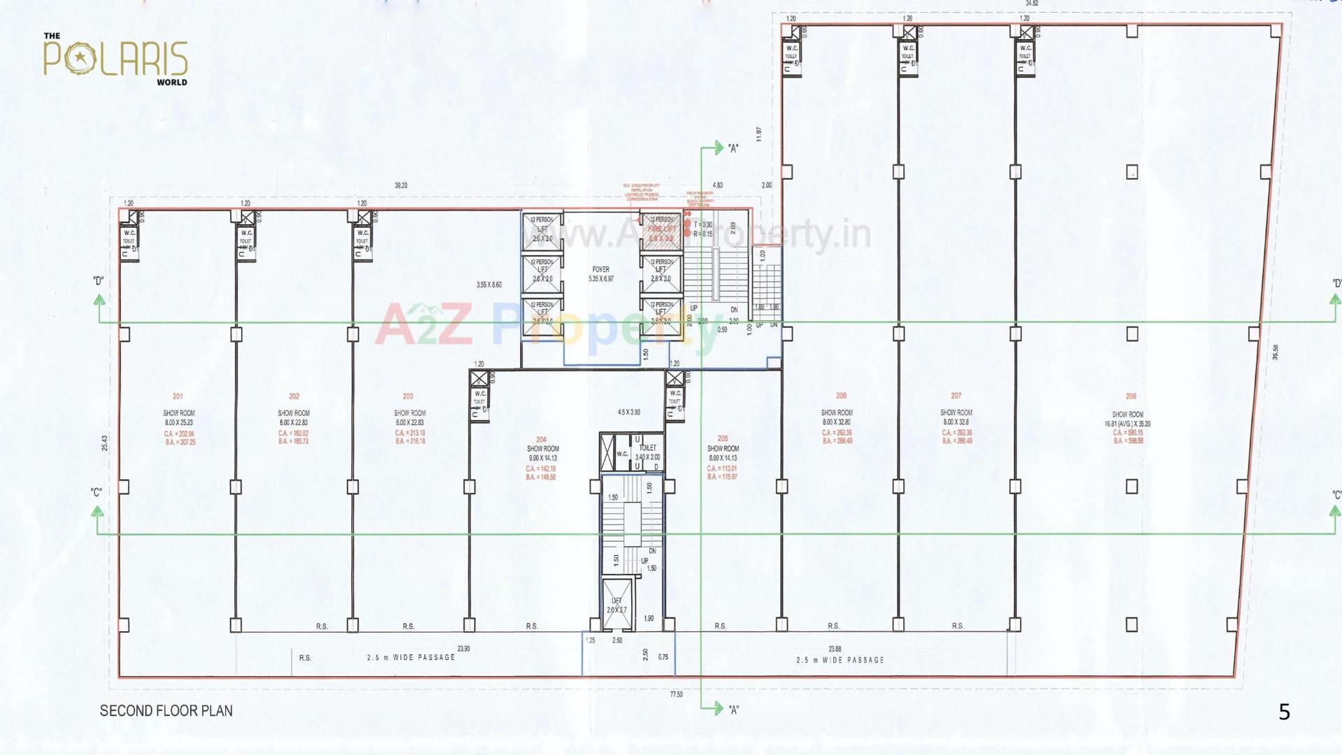 Layout of real estate project The Polaris World located at Surat, Surat, Gujarat