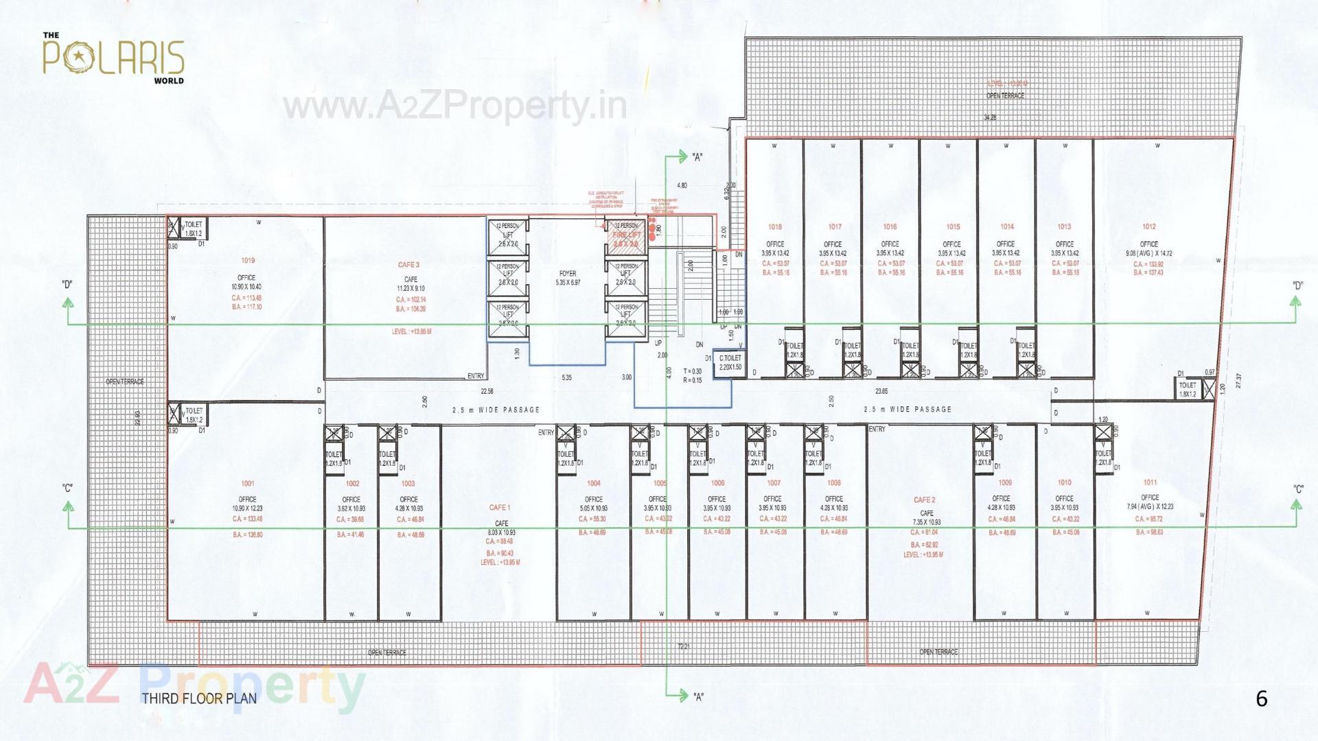 Layout of real estate project The Polaris World located at Surat, Surat, Gujarat