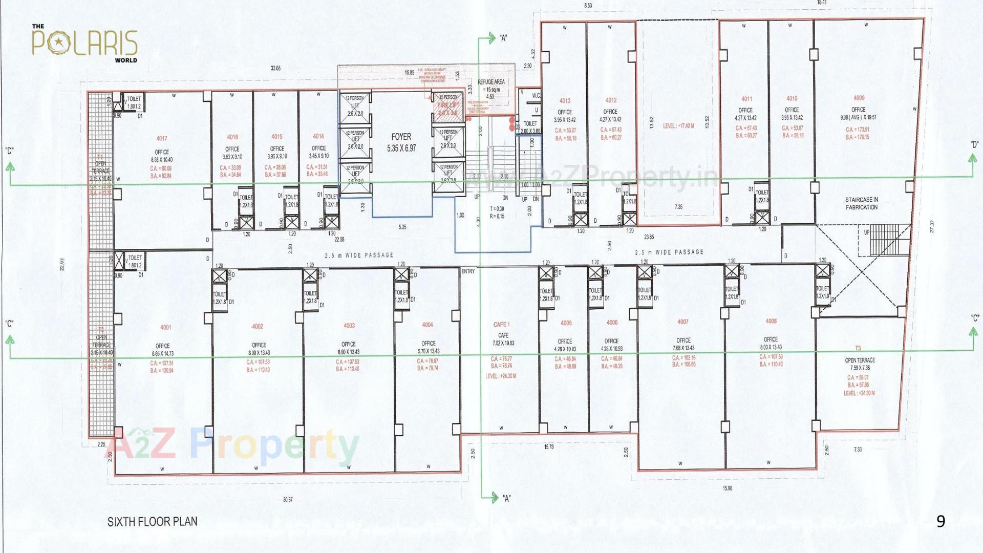 Layout of real estate project The Polaris World located at Surat, Surat, Gujarat
