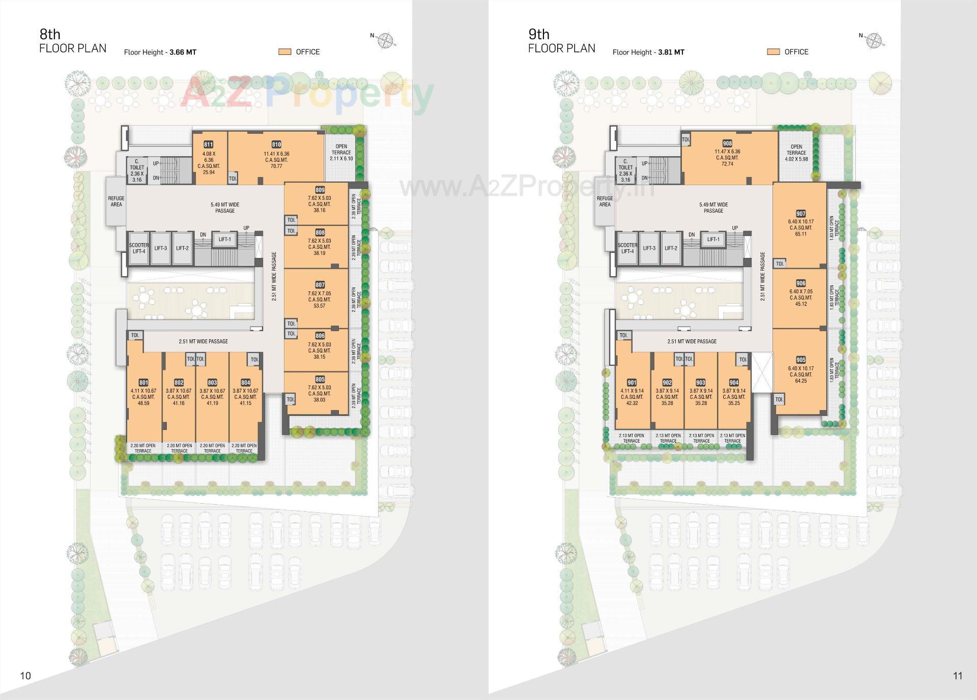 Layout of real estate project The Profit located at Adajan, Surat, Gujarat