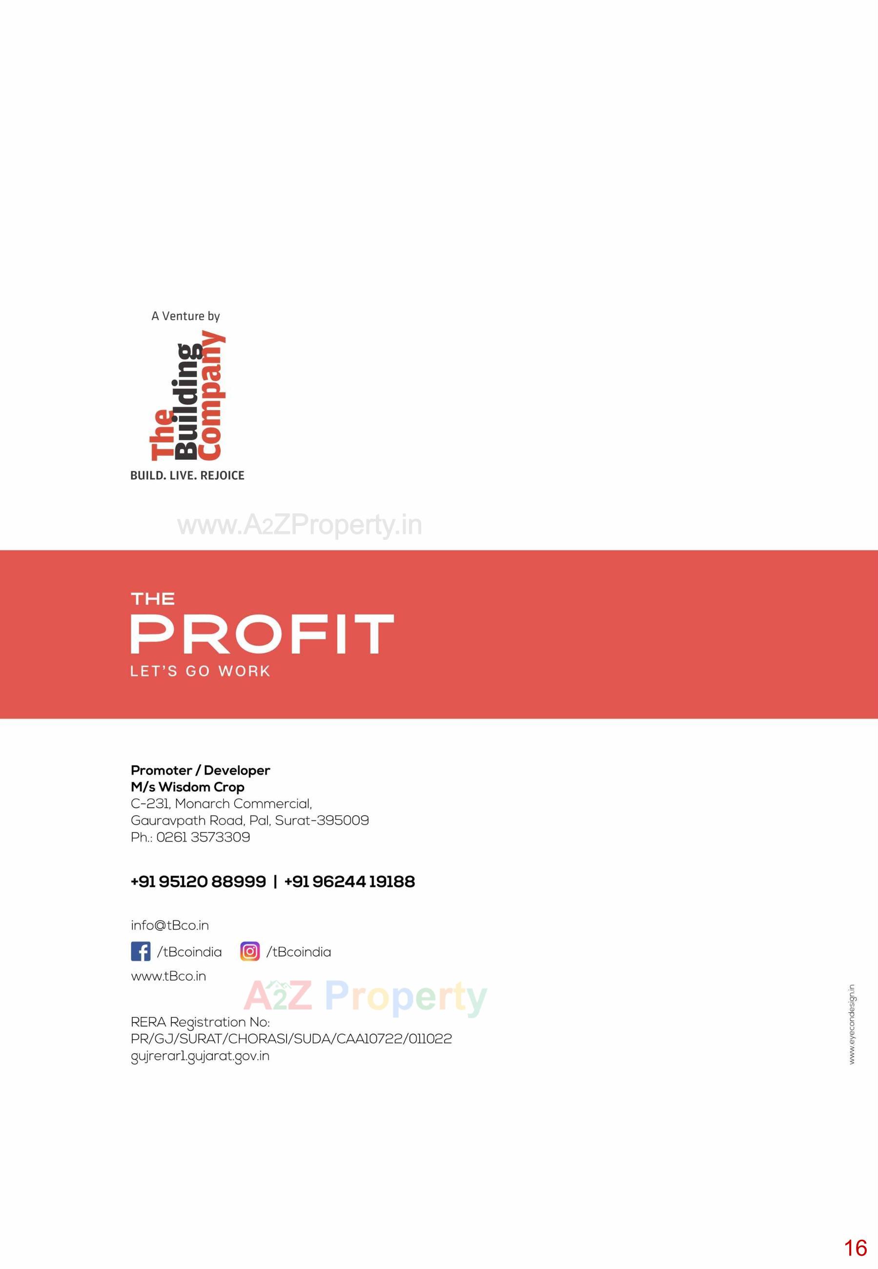  of real estate project The Profit located at Adajan, Surat, Gujarat