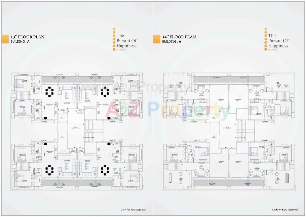 Layout of real estate project The Pursuit Of Happiness located at Pal, Surat, Gujarat