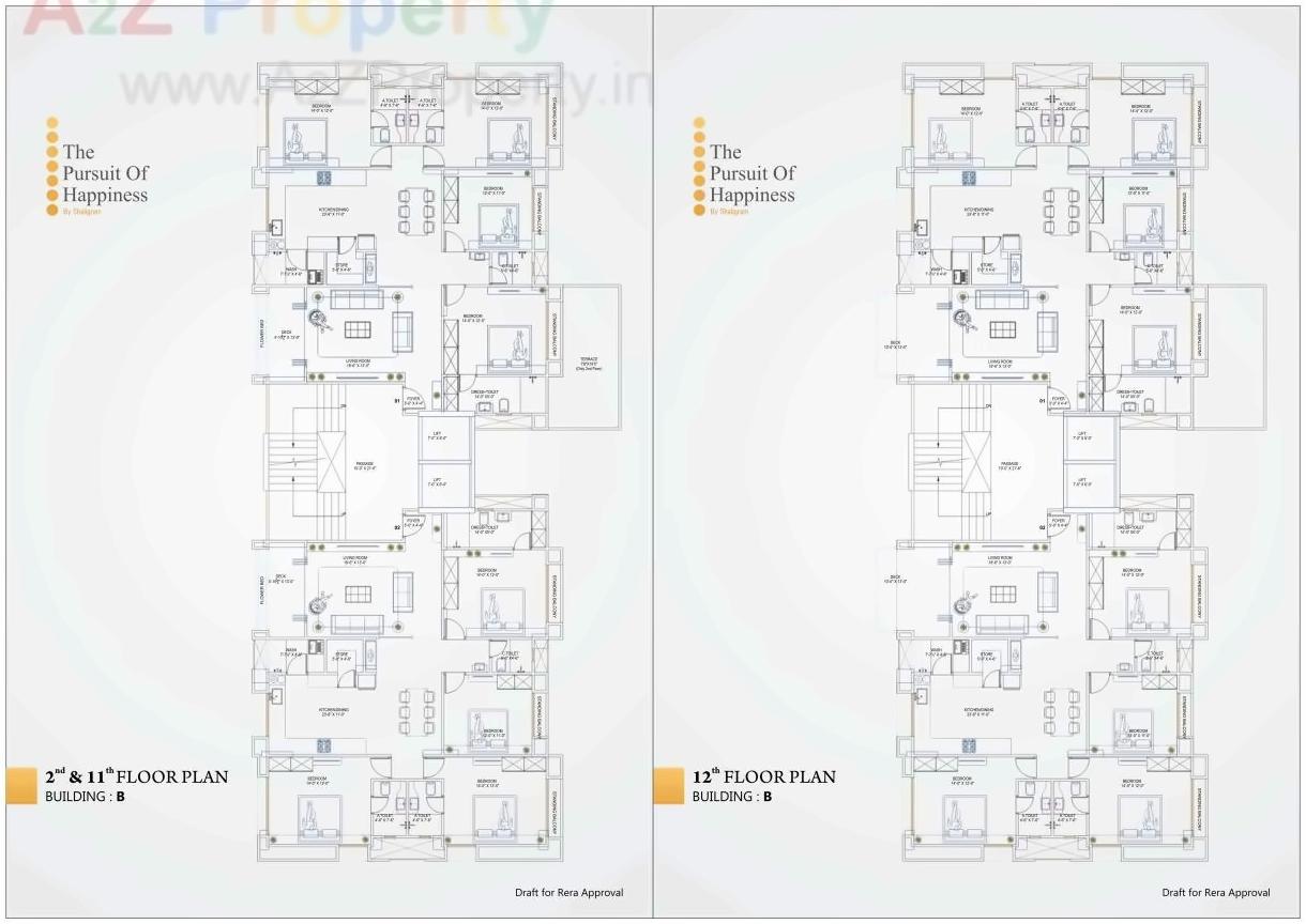 Layout of real estate project The Pursuit Of Happiness located at Pal, Surat, Gujarat