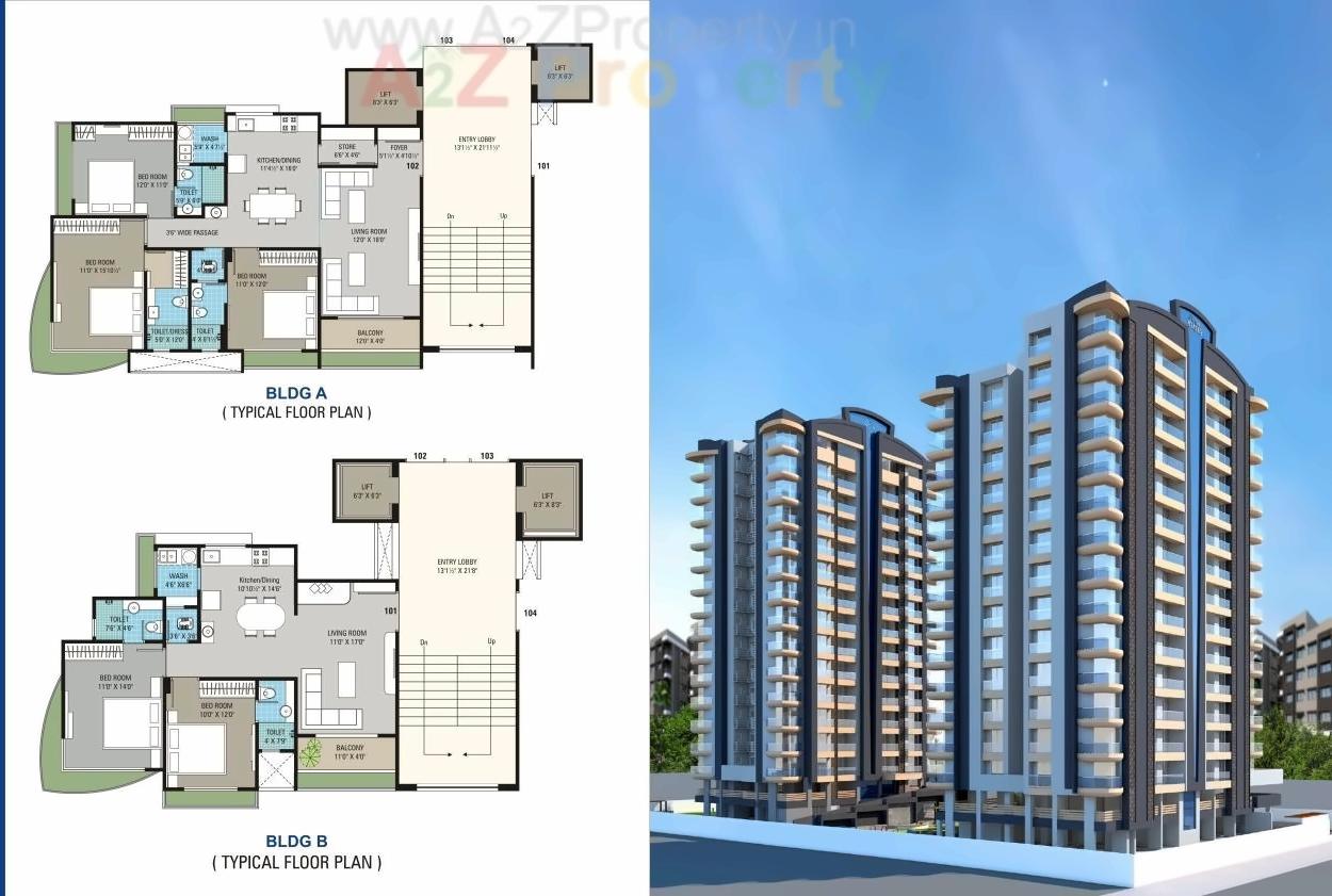 Layout of real estate project The Status located at Rander, Surat, Gujarat