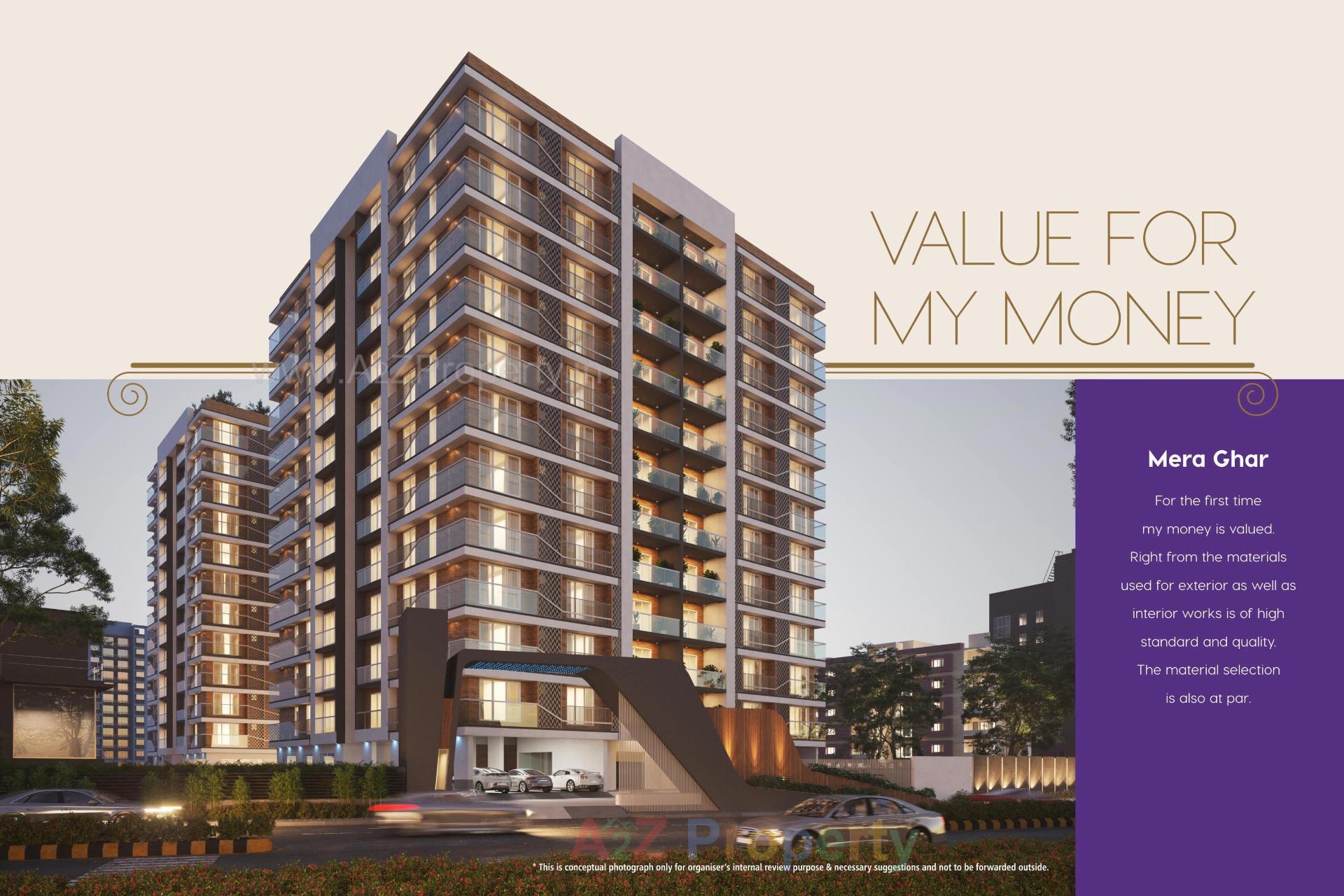 3D Elevation of real estate project The Ultima located at Vesu, Surat, Gujarat