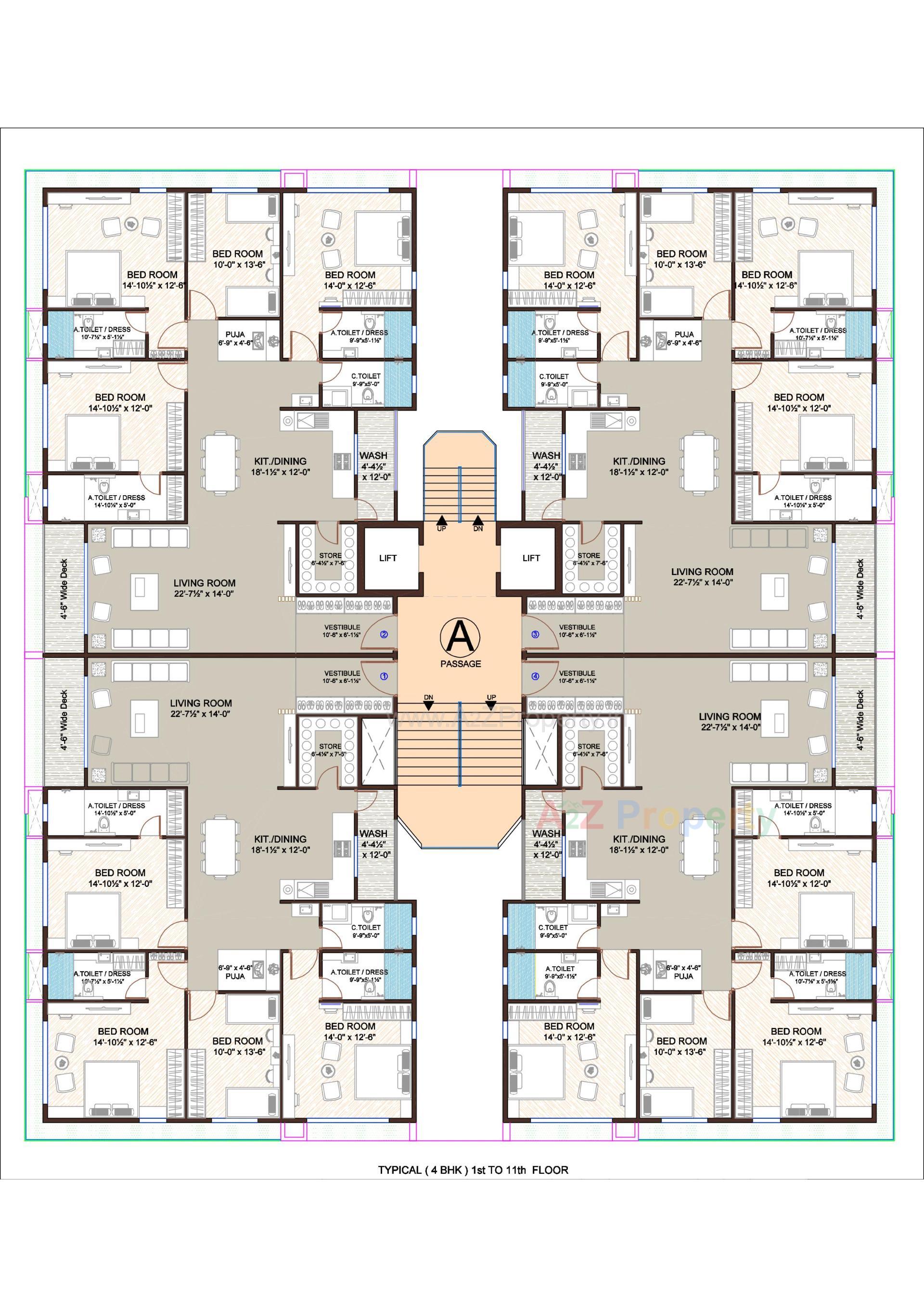 Layout of real estate project The Ultima located at Vesu, Surat, Gujarat