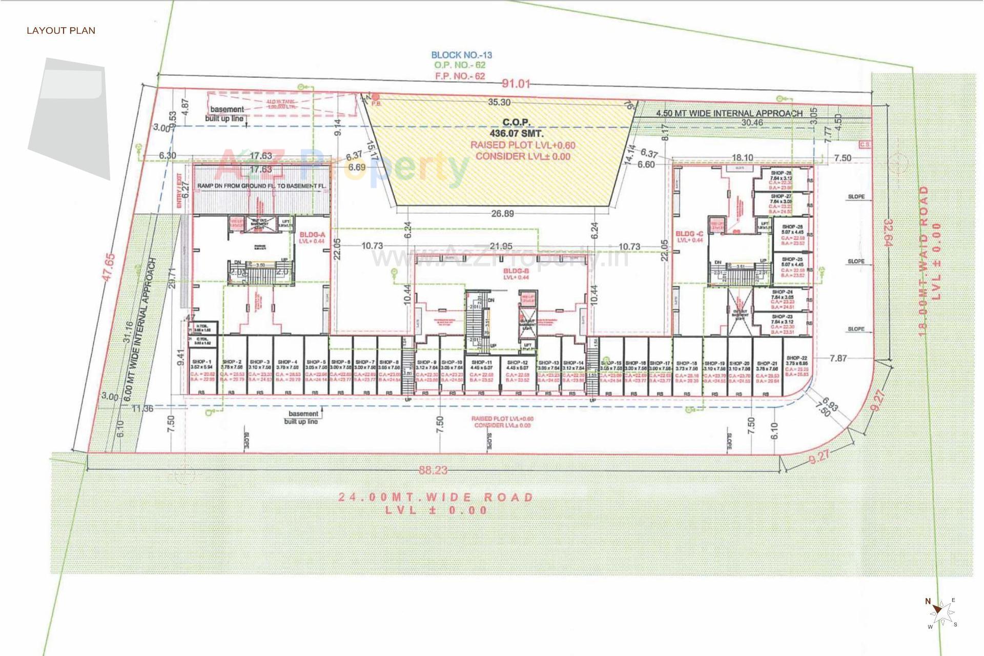 Layout of real estate project The Unity Tower located at –-village-sarthana, Surat, Gujarat