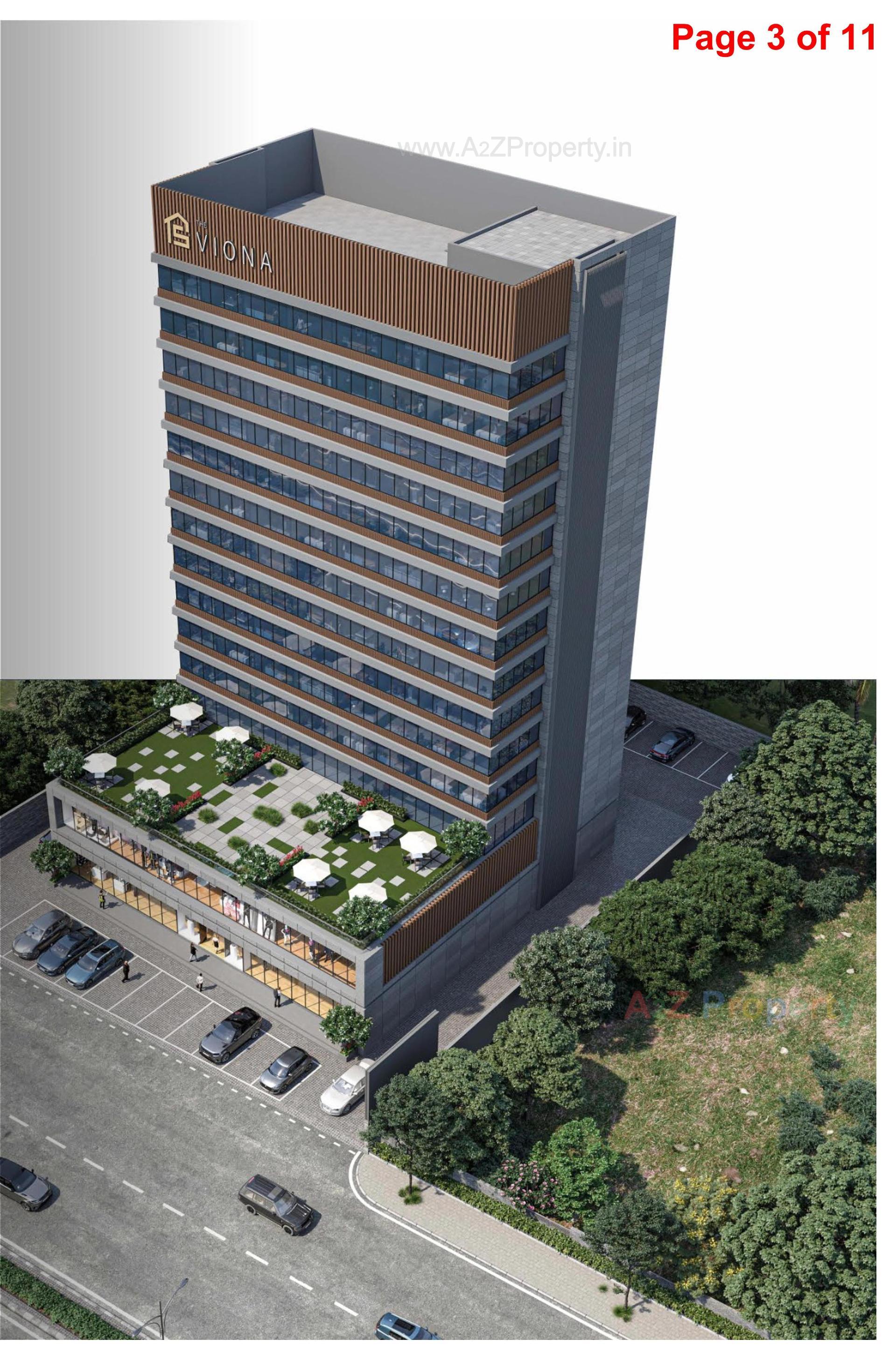 3D Elevation of real estate project The Viona located at Pal, Surat, Gujarat
