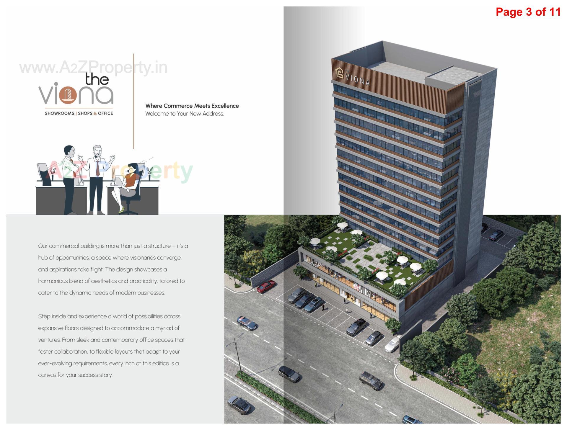 3D Elevation of real estate project The Viona located at Pal, Surat, Gujarat