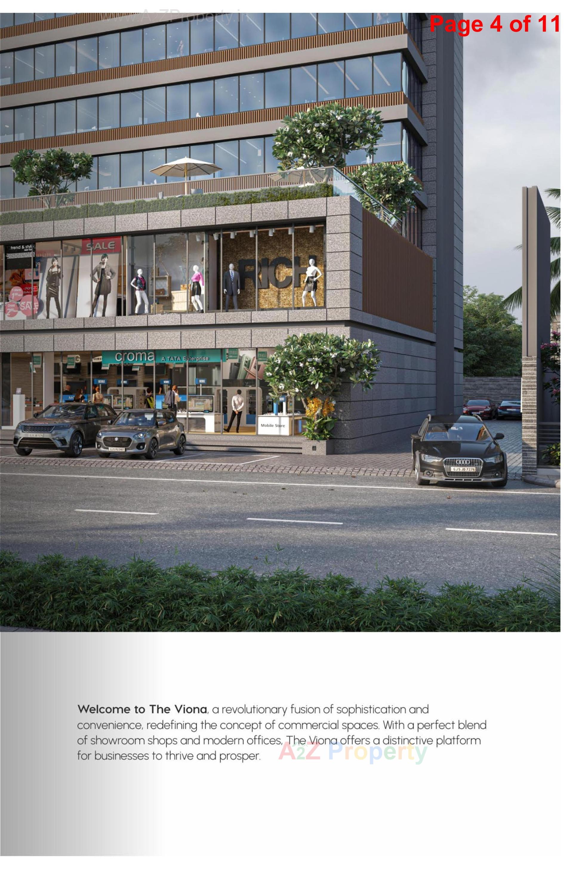 3D Elevation of real estate project The Viona located at Pal, Surat, Gujarat