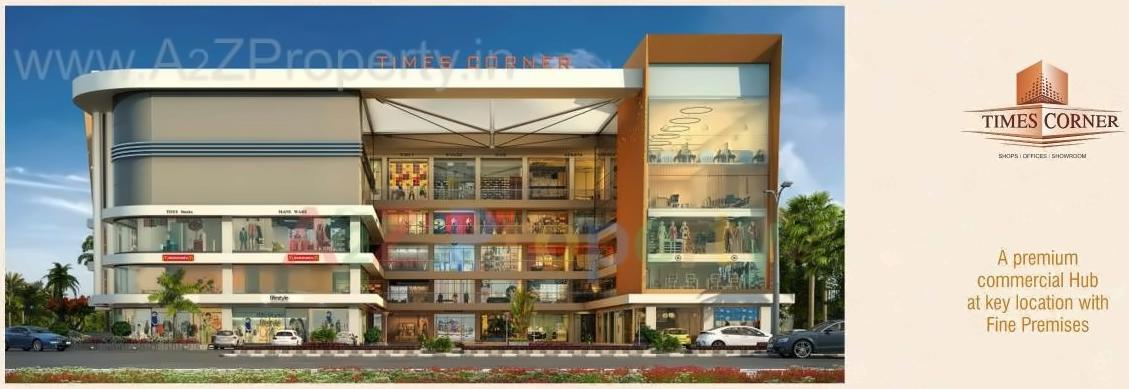 3D Elevation of real estate project Times Corner located at Vesu, Surat, Gujarat