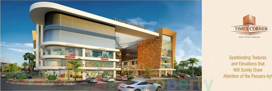 3D Elevation of real estate project Times Corner located at Vesu, Surat, Gujarat