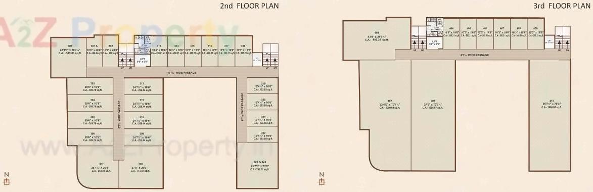 Layout of real estate project Times Corner located at Vesu, Surat, Gujarat
